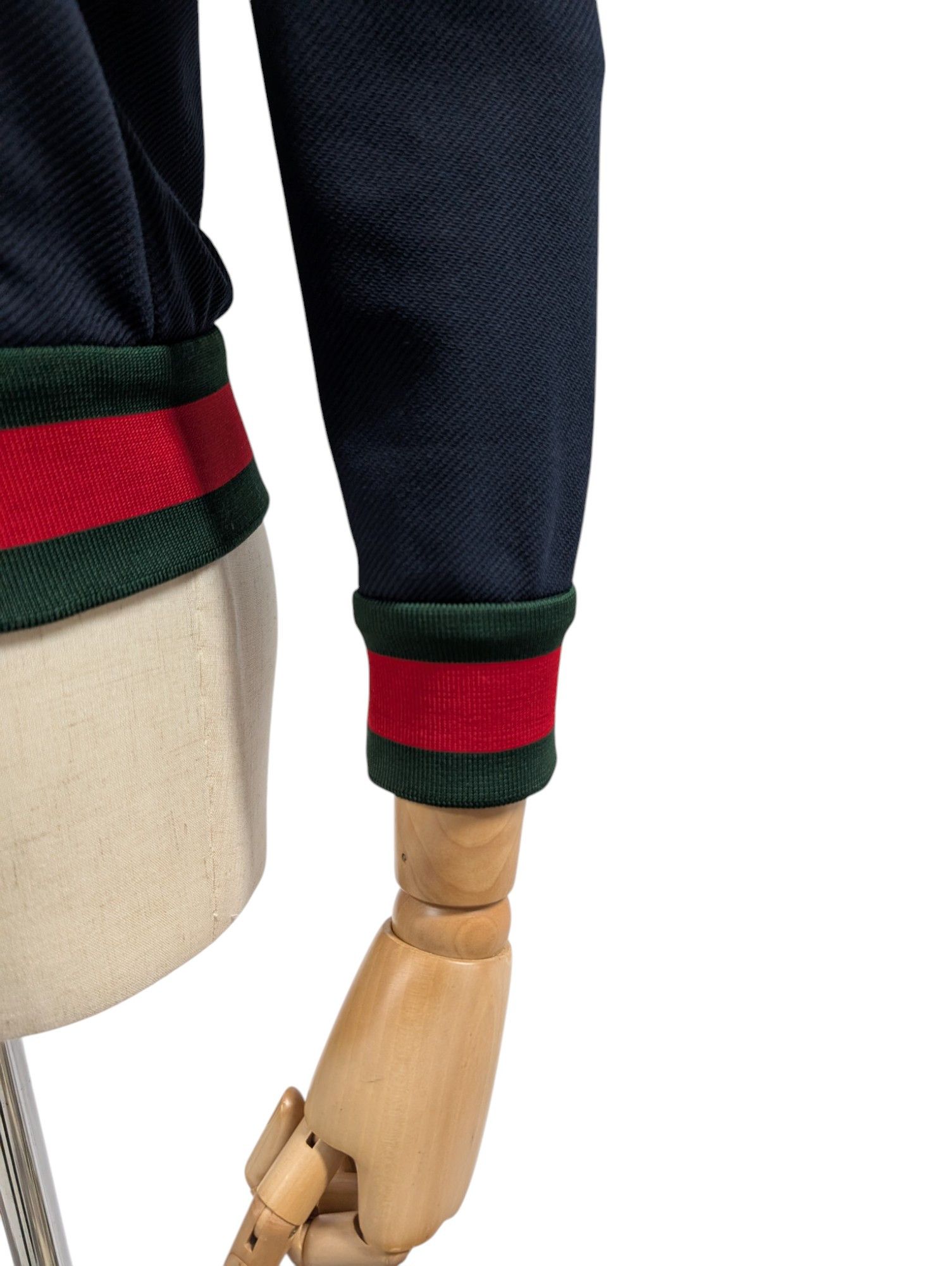 Gucci Navy Blue Zip Up Jacket With Signature Gucci Color Trims Size XS / US 0-2 / IT 36-38 - 5 Thumbnail