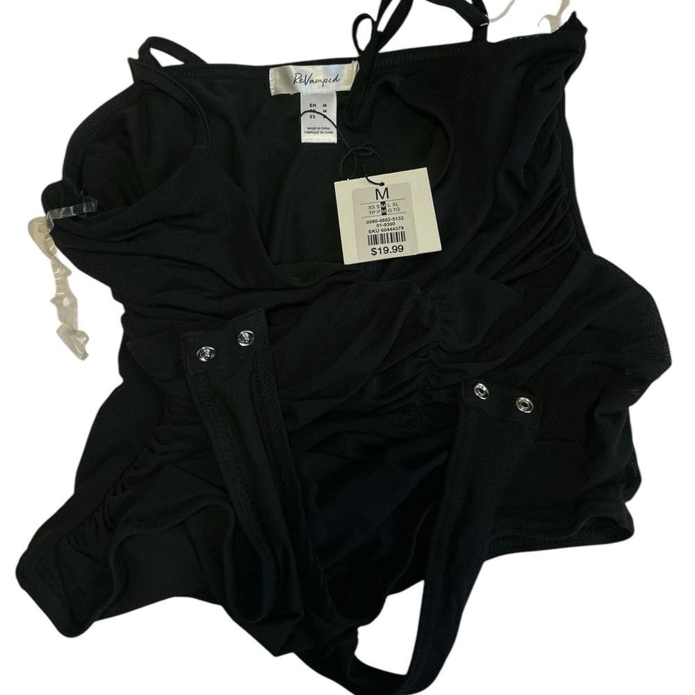 Designer BNWT Revamped Black Ruched Bodysuit - Size Medium Size M / US 6-8 / IT 42-44 - 4 Thumbnail