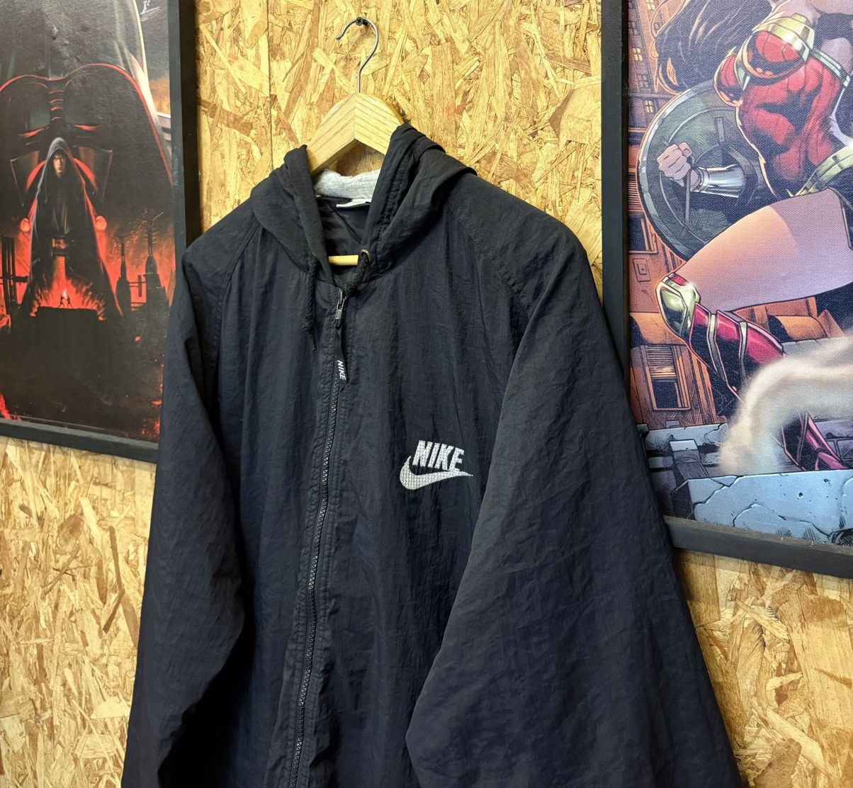Nike Vintage Nike Swoosh Windbreaker Jacket 🔥 Size US XL / EU 56 / 4 - 1 Thumbnail
