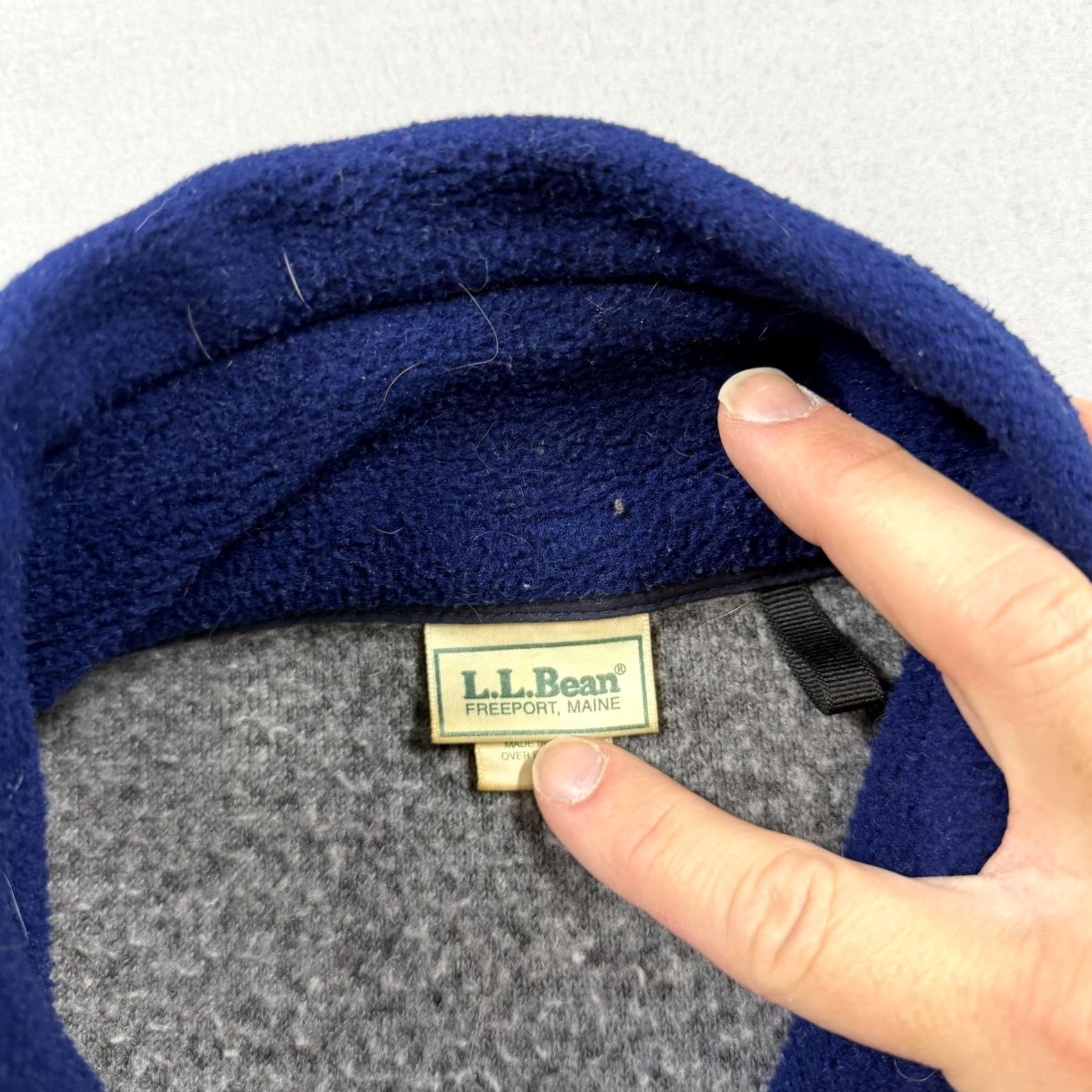 Vintage L.L. Bean Jacket Mens Large Gray Fleece Bomber Full Zip Pockets USA Outdoor Size US L / EU 52-54 / 3 - 5 Thumbnail