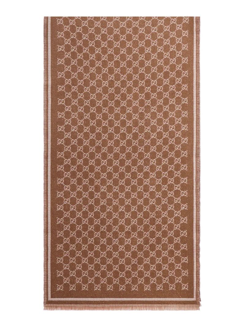 Gucci GUCCI Brown/Pink Wool Scarf New & Authentic Size ONE SIZE - 1 Thumbnail