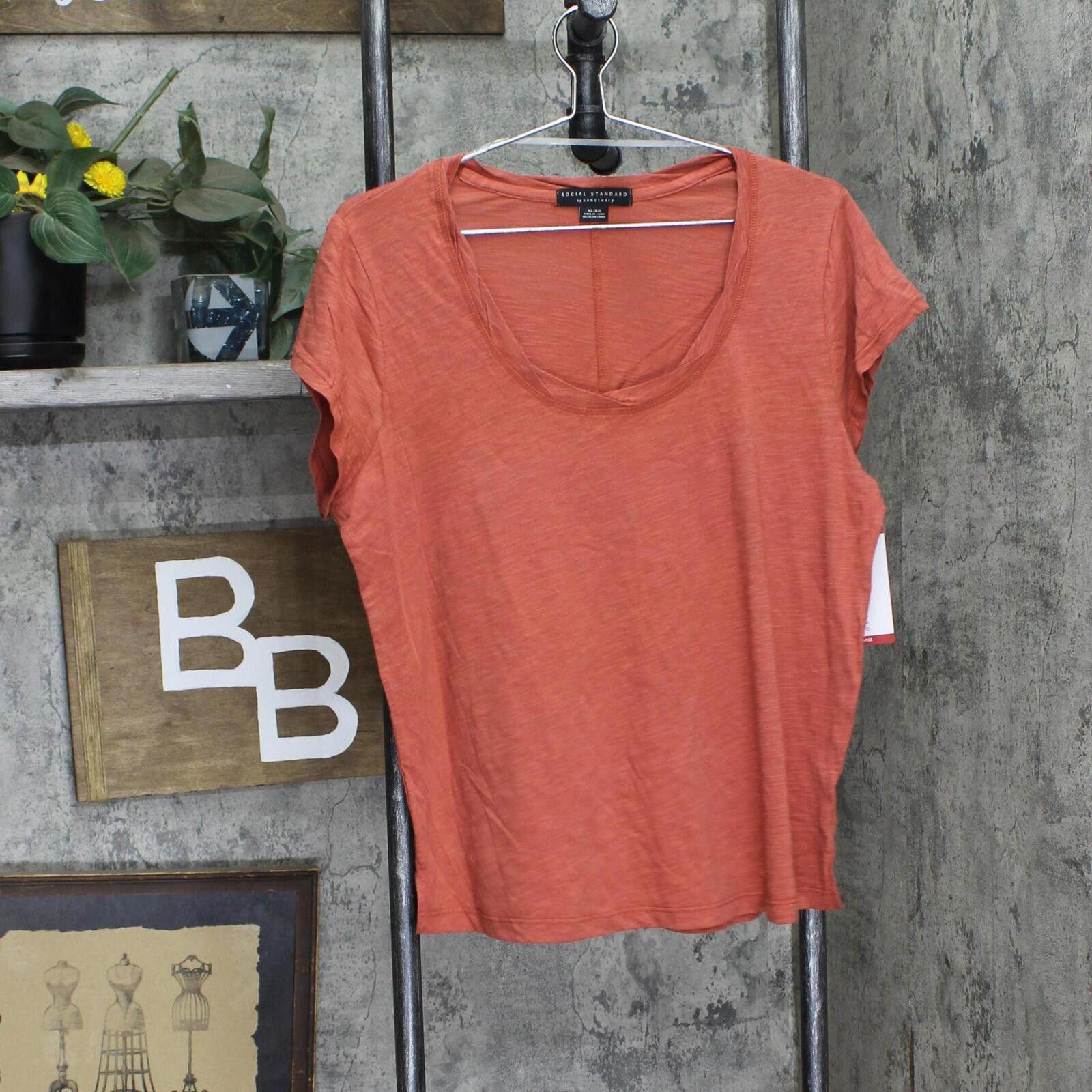 Sanctuary NWT Social Standard by Sanctuary Tee XL Marsala Red Orange Size XL / US 12-14 / IT 48-50 - 1 Thumbnail