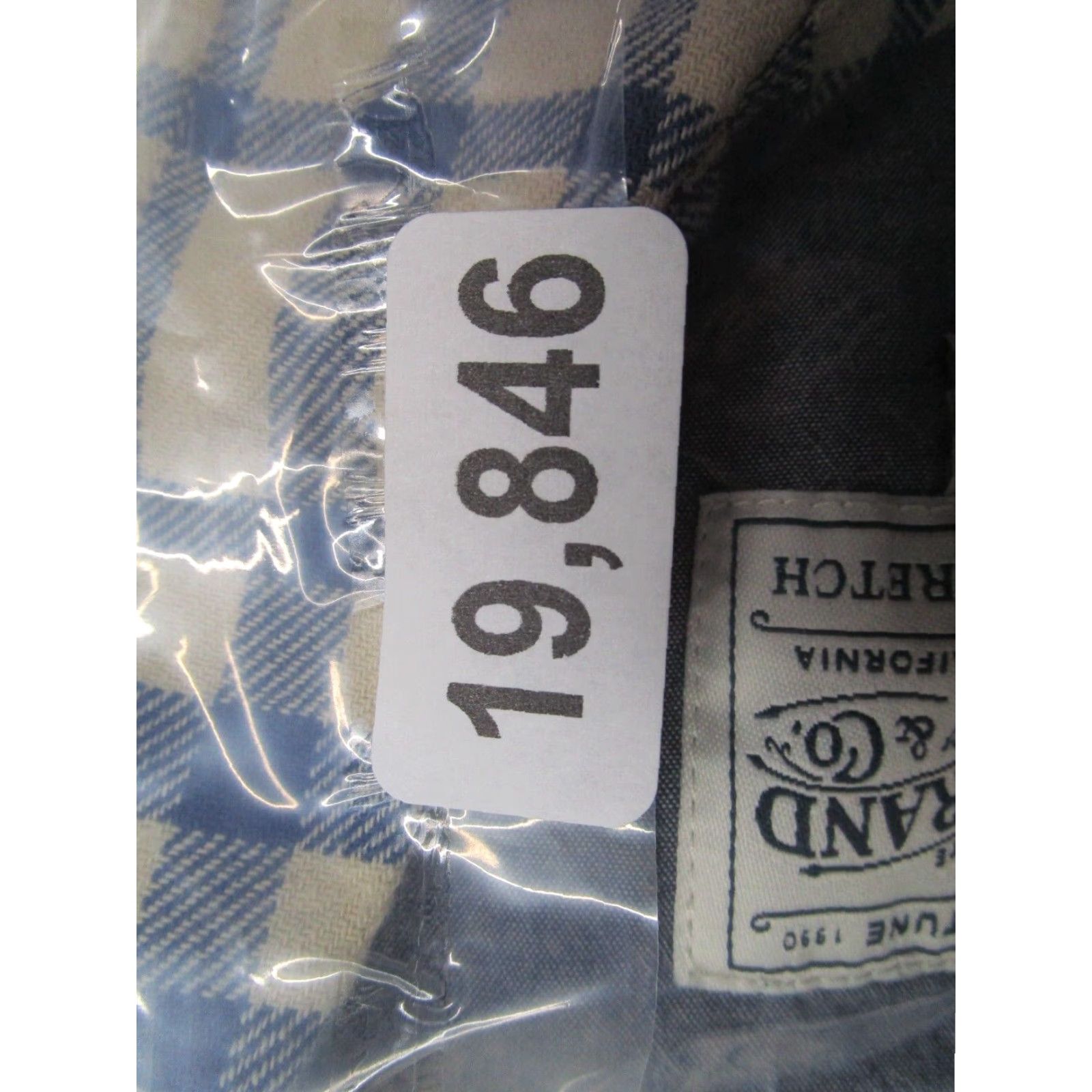 Lucky Brand Lucky Brand Shirt Adult Large Blue Check Satuday Stretch Button-Up Pearl Snaps Pockets Cotton Blend Classic Fit Mens Size US L / EU 52-54 / 3 - 7 Thumbnail