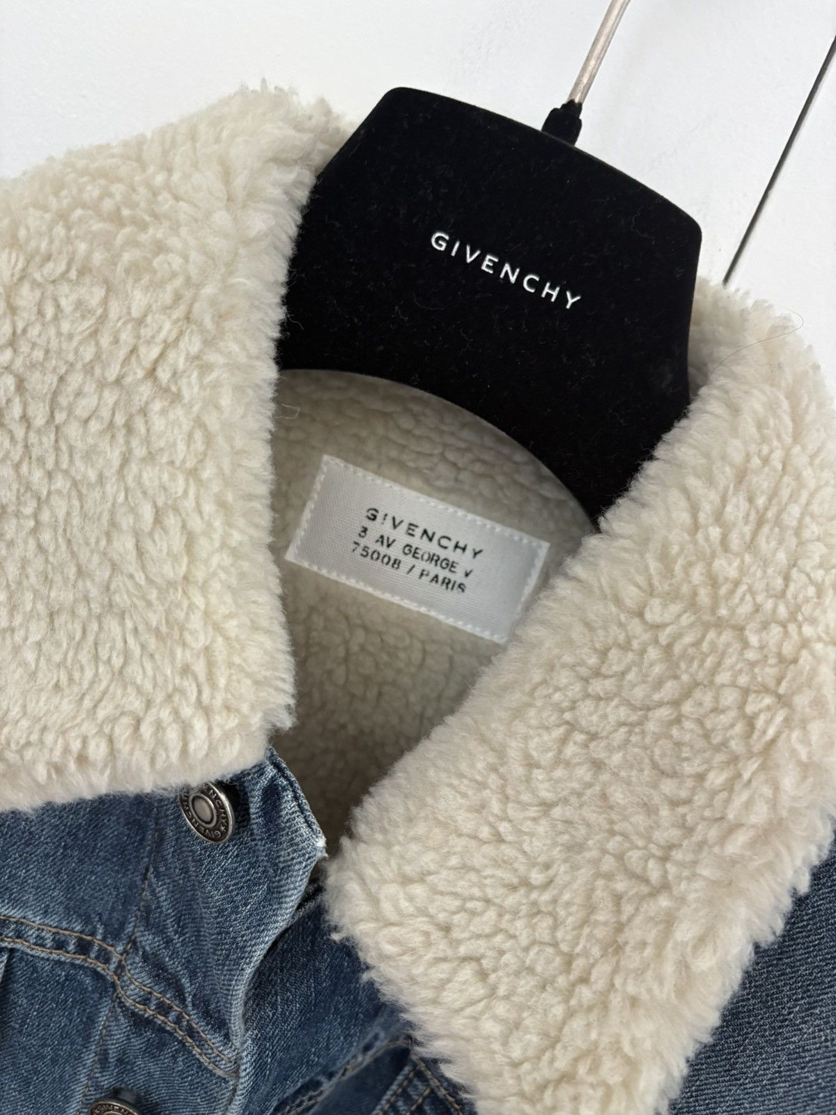 Givenchy GIVENCHY blue denim sherpa jacket Size US L / EU 52-54 / 3 - 3 Thumbnail