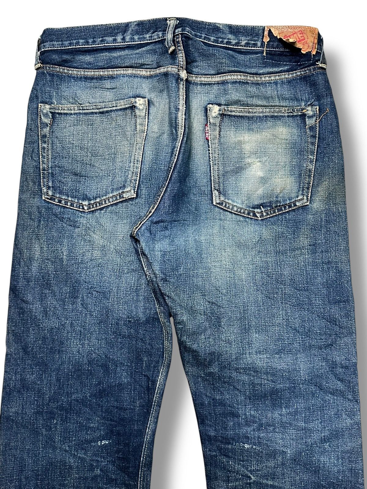 Denime Denime Vintage 80's Distressed Selvedge Baggy Faded Wash Size US 34 / EU 50 - 6 Thumbnail
