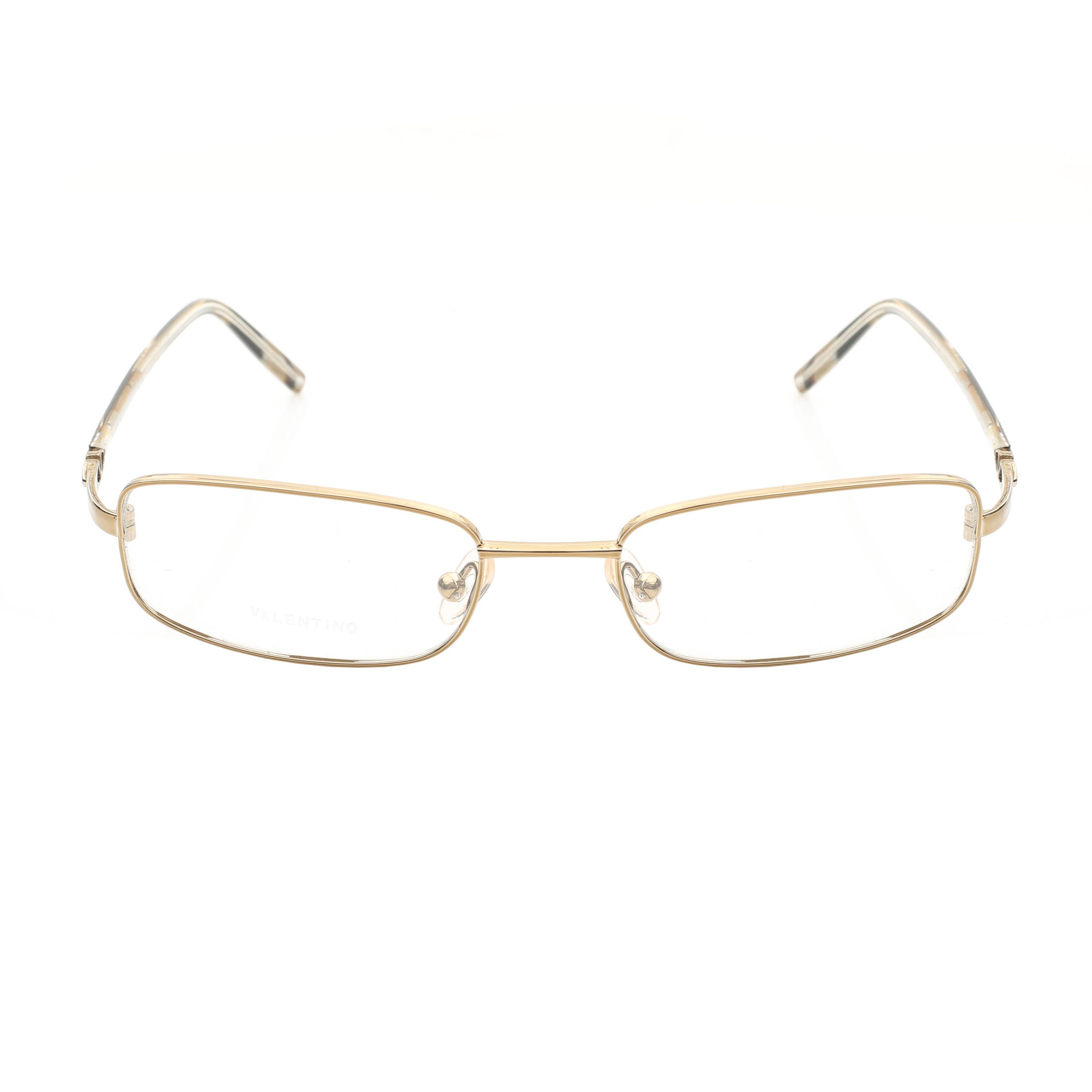 Valentino Valentino '90s Gold Paint Strokes Rectangular Glasses Size ONE SIZE - 3 Thumbnail