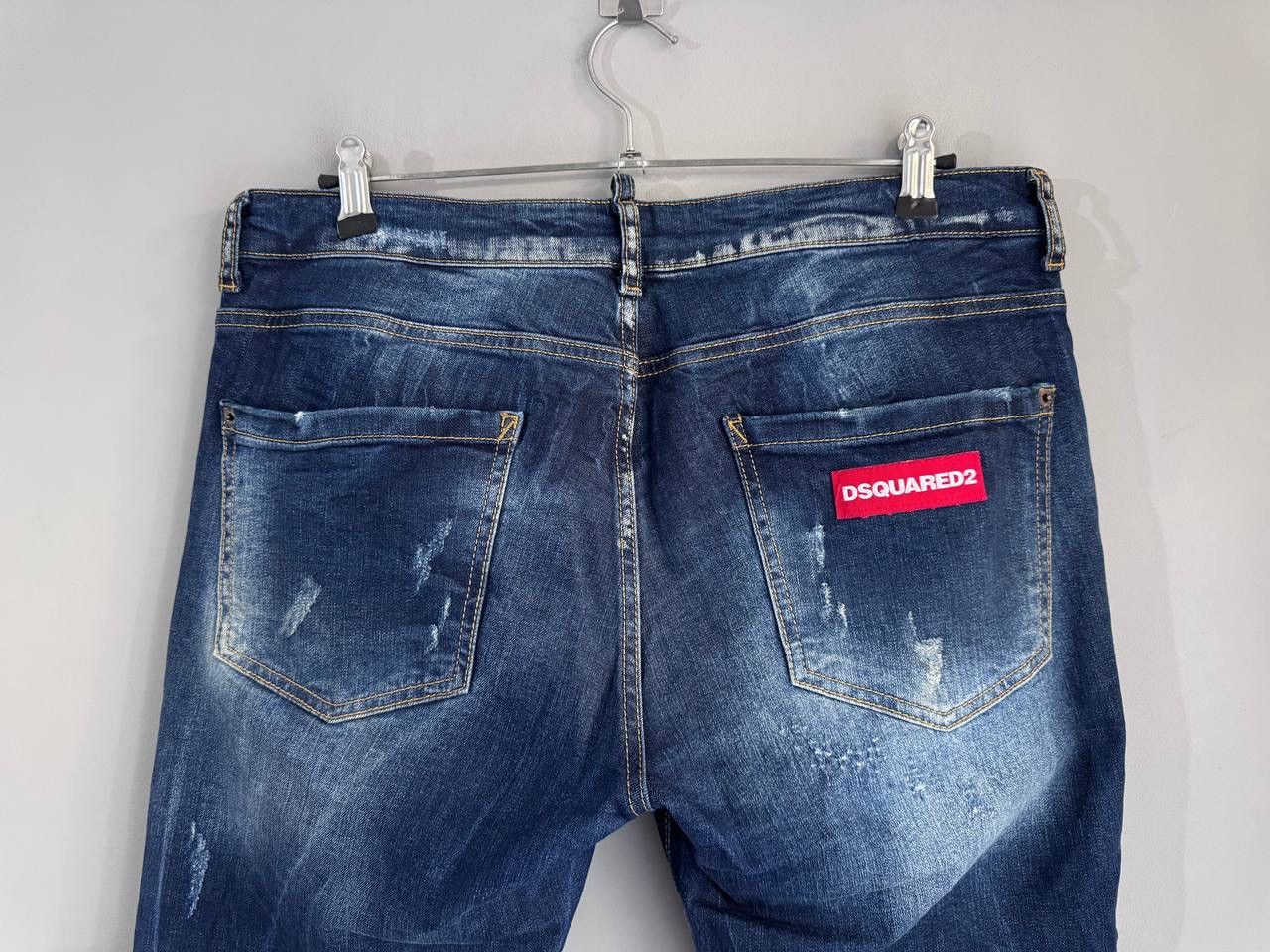 Dsquared2 Dsquared2 Blue Distressed Men's Slim Jeans Size 54 / W35 L32 Size US 35 - 12 Thumbnail