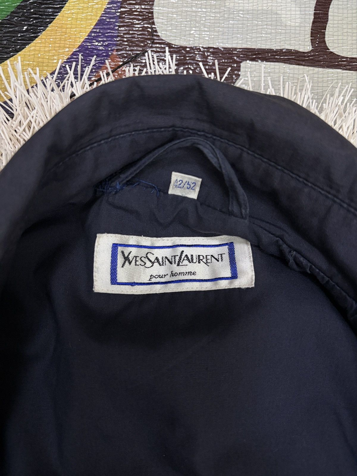 Yves Saint Laurent Yves Saint Laurent Trench Vintage Cloak Coat jacket navy YSL Size US L / EU 52-54 / 3 - 4 Thumbnail
