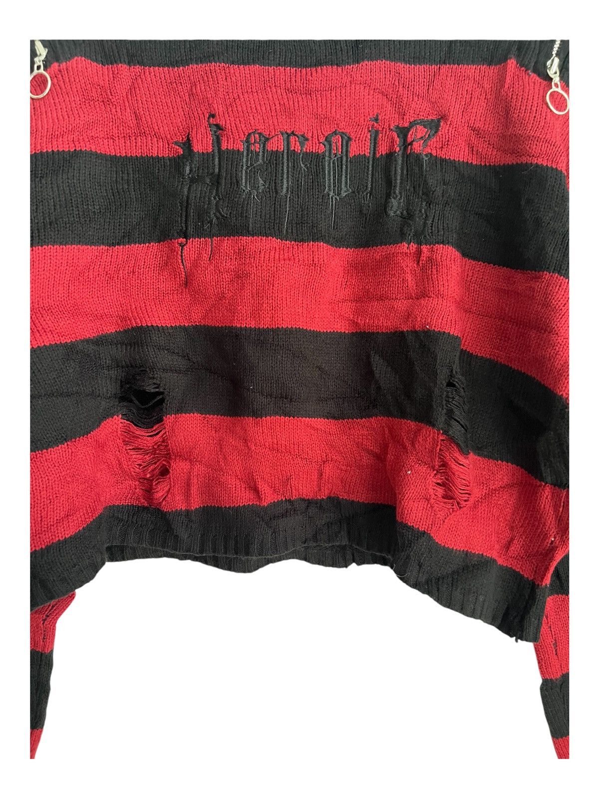 Roen Rad Four Real 🇯🇵 Heroic Dripping Gothic Crop Knitwear Swtr Size M / US 6-8 / IT 42-44 - 5 Thumbnail