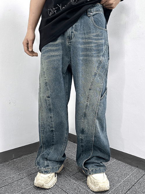 Japanese Brand × Vintage Vintage distressed street patchwork cargo jeans Size US 32 / EU 48 - 1 Thumbnail