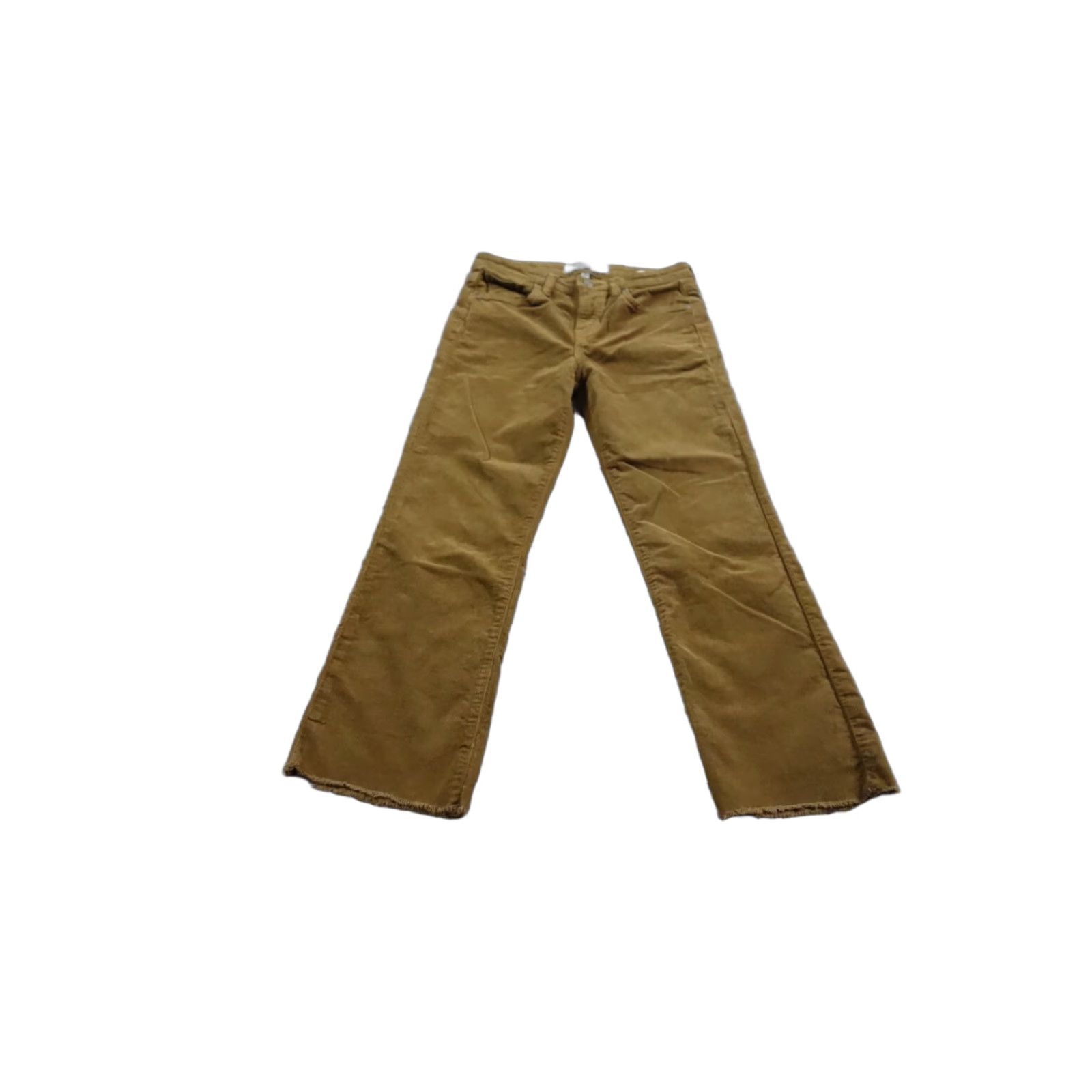 Velvet Graham Spencer Pants Womens 25 Brown Corduroy Straight Candice Fray Hem