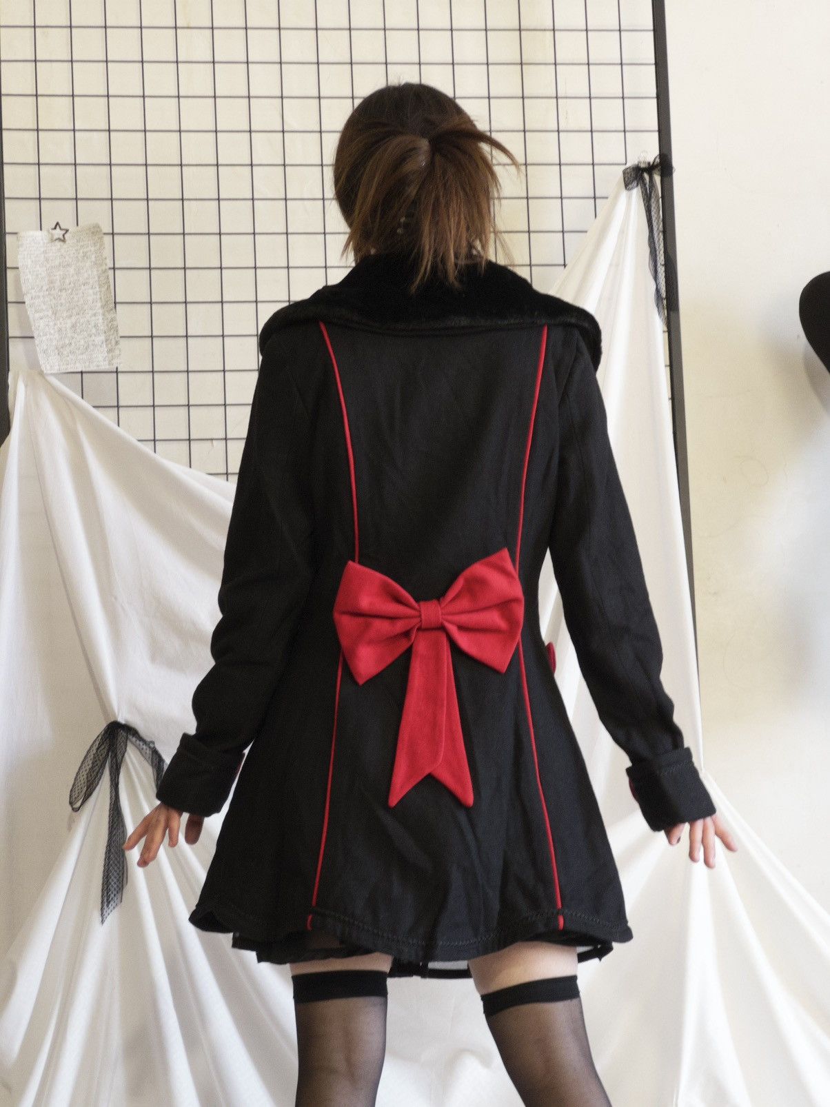 Vintage Banned retro gothic coat with bows Size S / US 4 / IT 40 - 6 Thumbnail