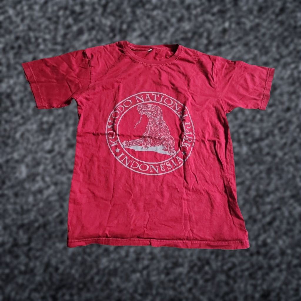 Vintage VINTAGE Candy International Womens XL Komodo National Park Dragon T Shirt Double Sided Indonesia Red Cotton Crew Neck Short Sleeve Men/Women? Size XL / US 12-14 / IT 48-50 - 1 Thumbnail
