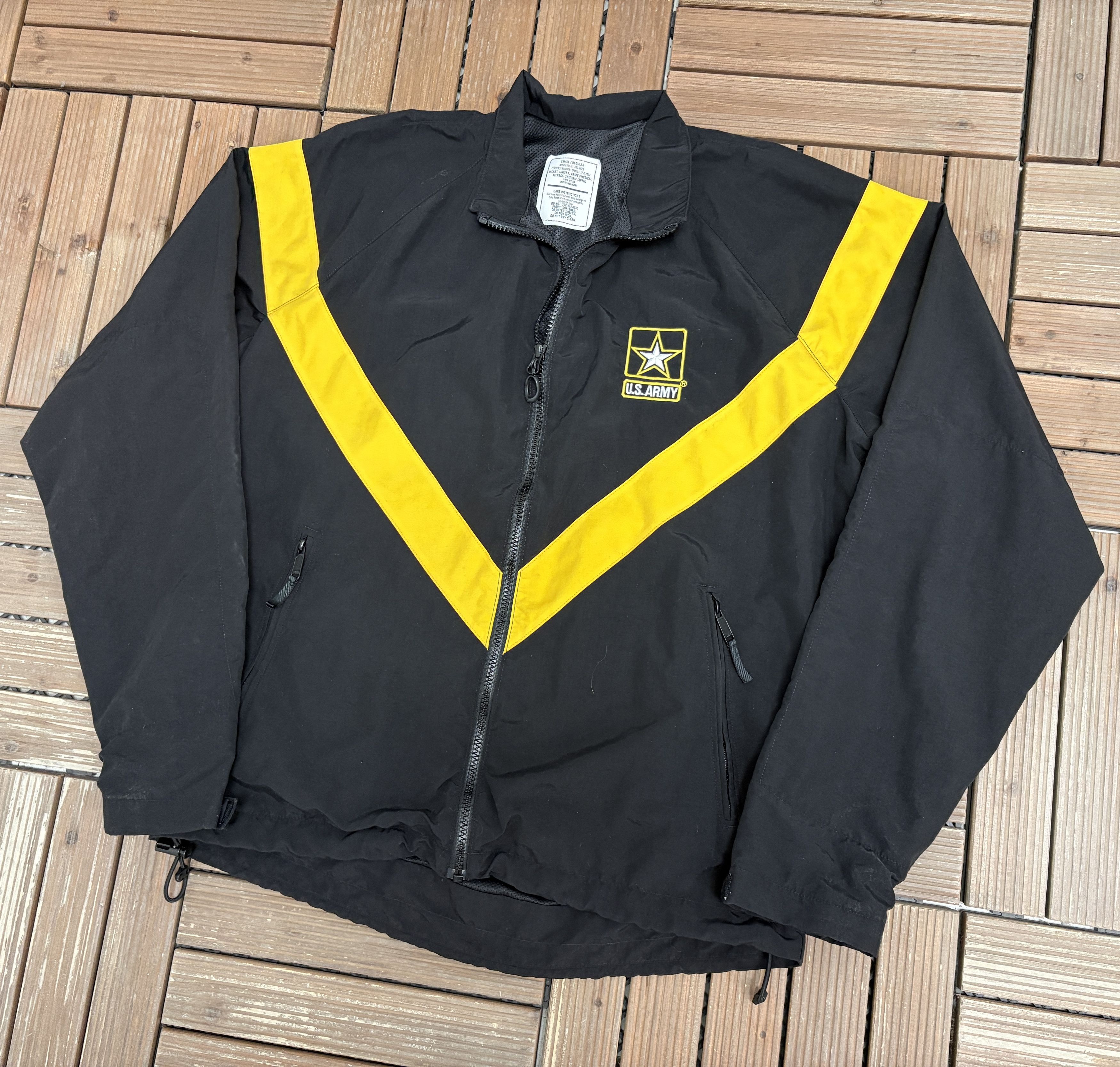 Vintage U.S. Army Embroidered Vintage Black Windbreaker Jacket Size US S / EU 44-46 / 1 - 3 Thumbnail