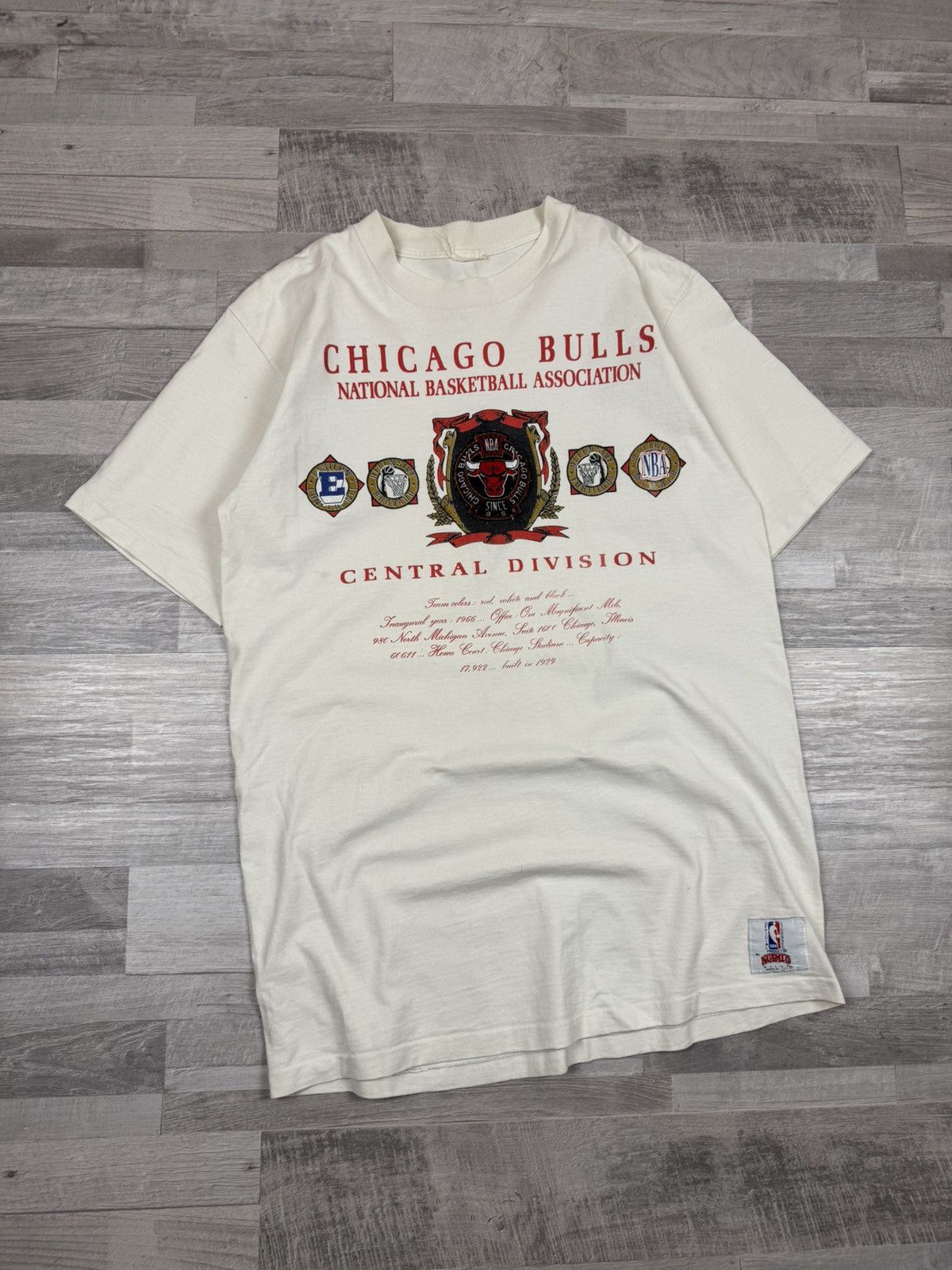 Nutmeg Vintage 90s Chicago Bulls Nutmeg NBA World Champions T shirt Size US XL / EU 56 / 4 - 1 Thumbnail