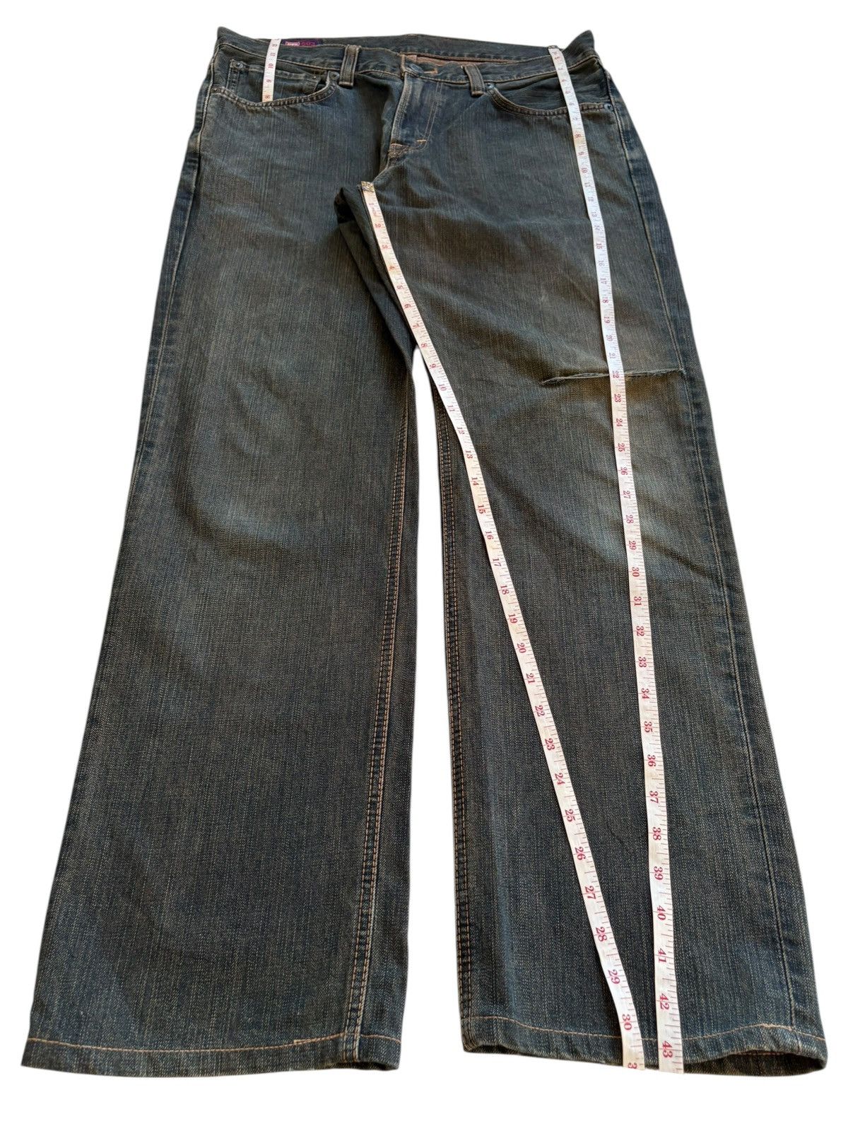 Edwin × Japanese Brand Vintage Japanese Edwin 503 Rusty Mud Wash Loose Baggy Jeans Size US 35 - 13 Thumbnail