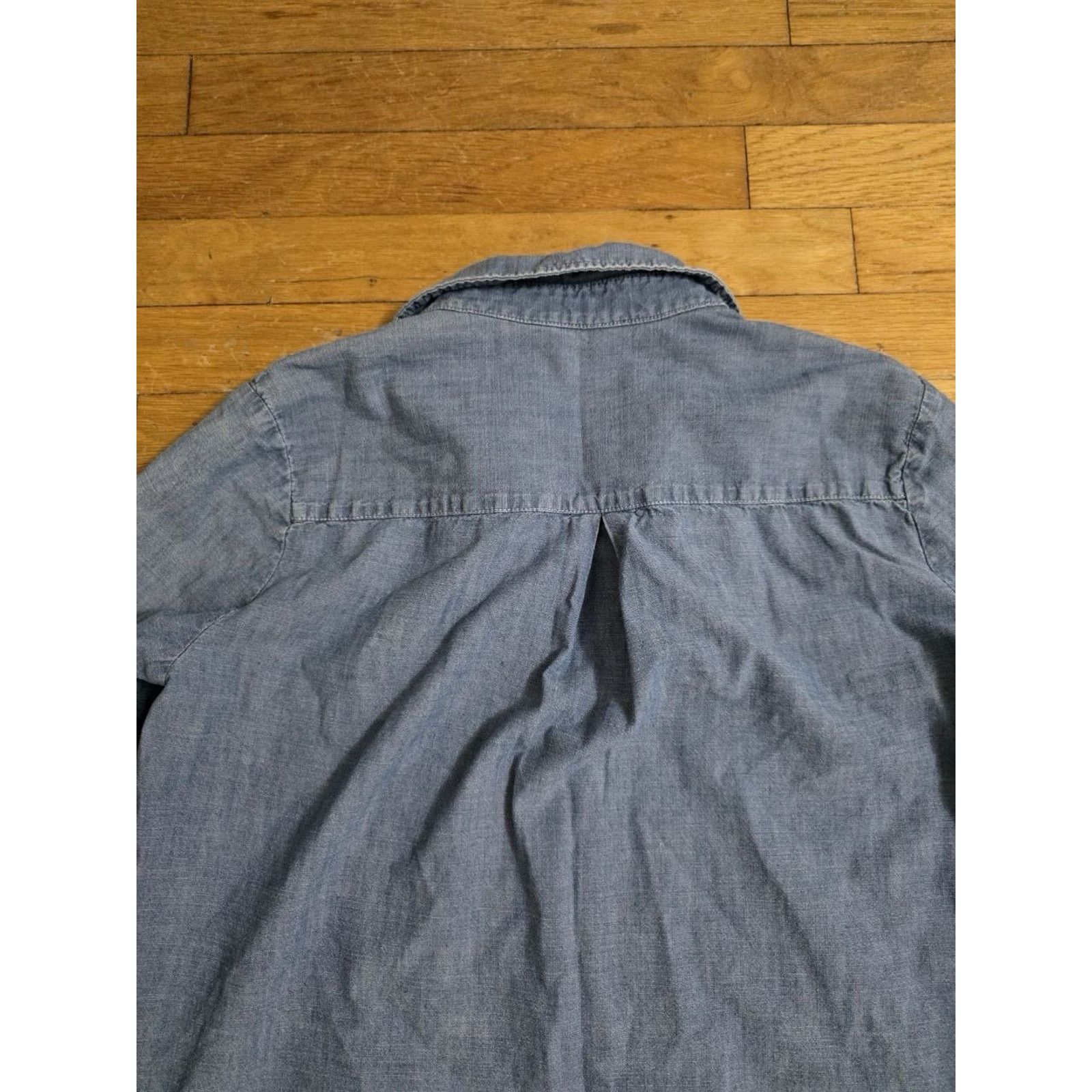 J.McLaughlin J. McLaughlin s Sz S Denim Cotton 1/4 Sleeve Blue A001061 Size S / US 4 / IT 40 - 11 Thumbnail