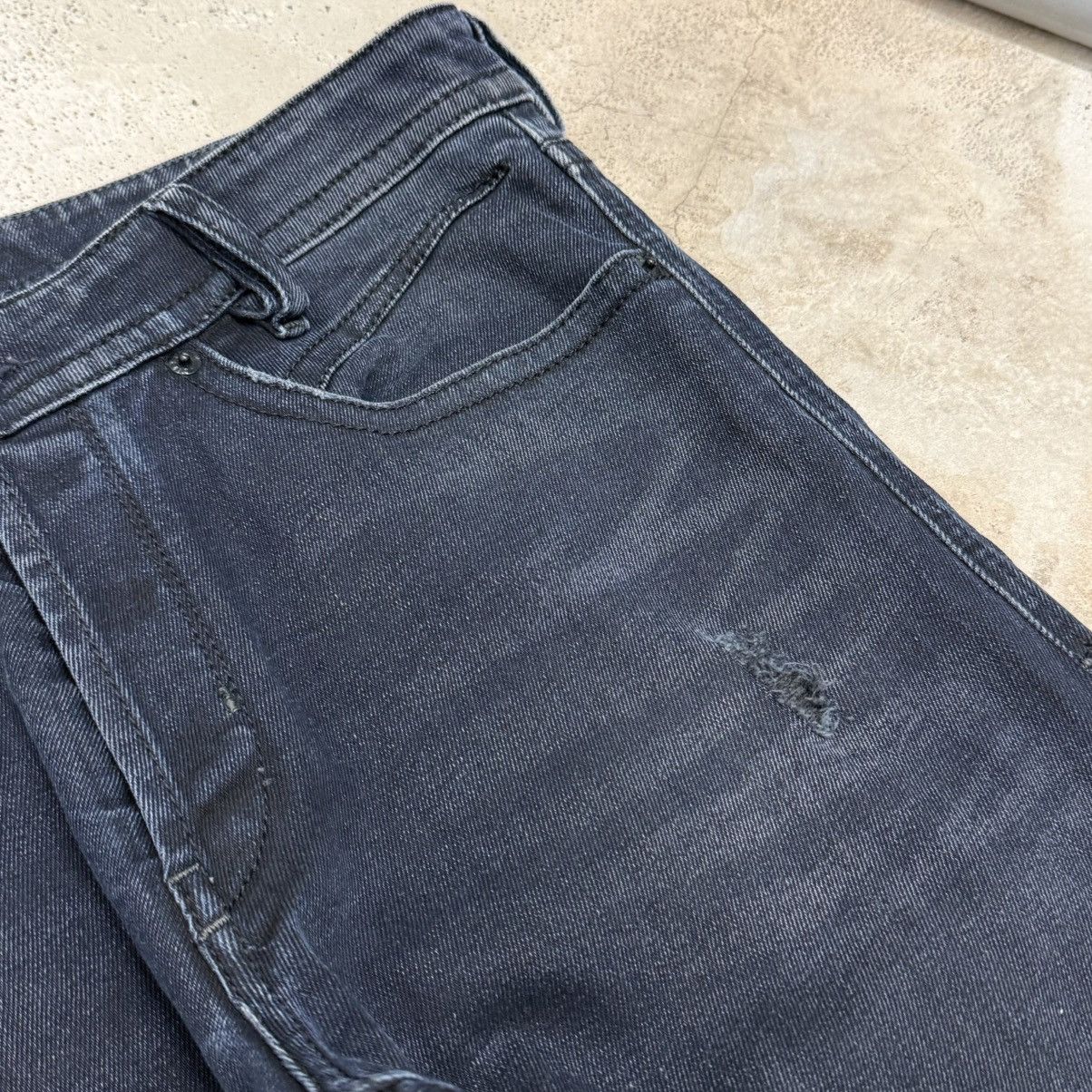 Diesel Diesel Akee Whisker Buttonfly Distressed Royal Indigo Denim Size US 34 / EU 50 - 10 Thumbnail
