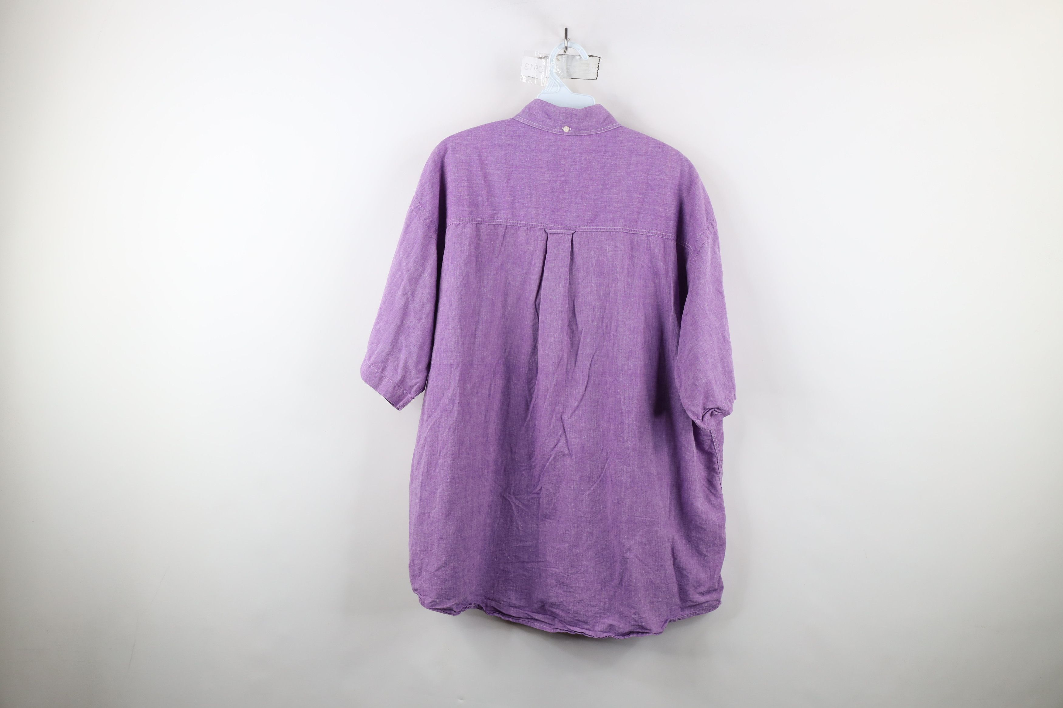 Vintage Vintage 90s Streetwear Chambray Short Sleeve Button Shirt Size US XL / EU 56 / 4 - 12 Thumbnail