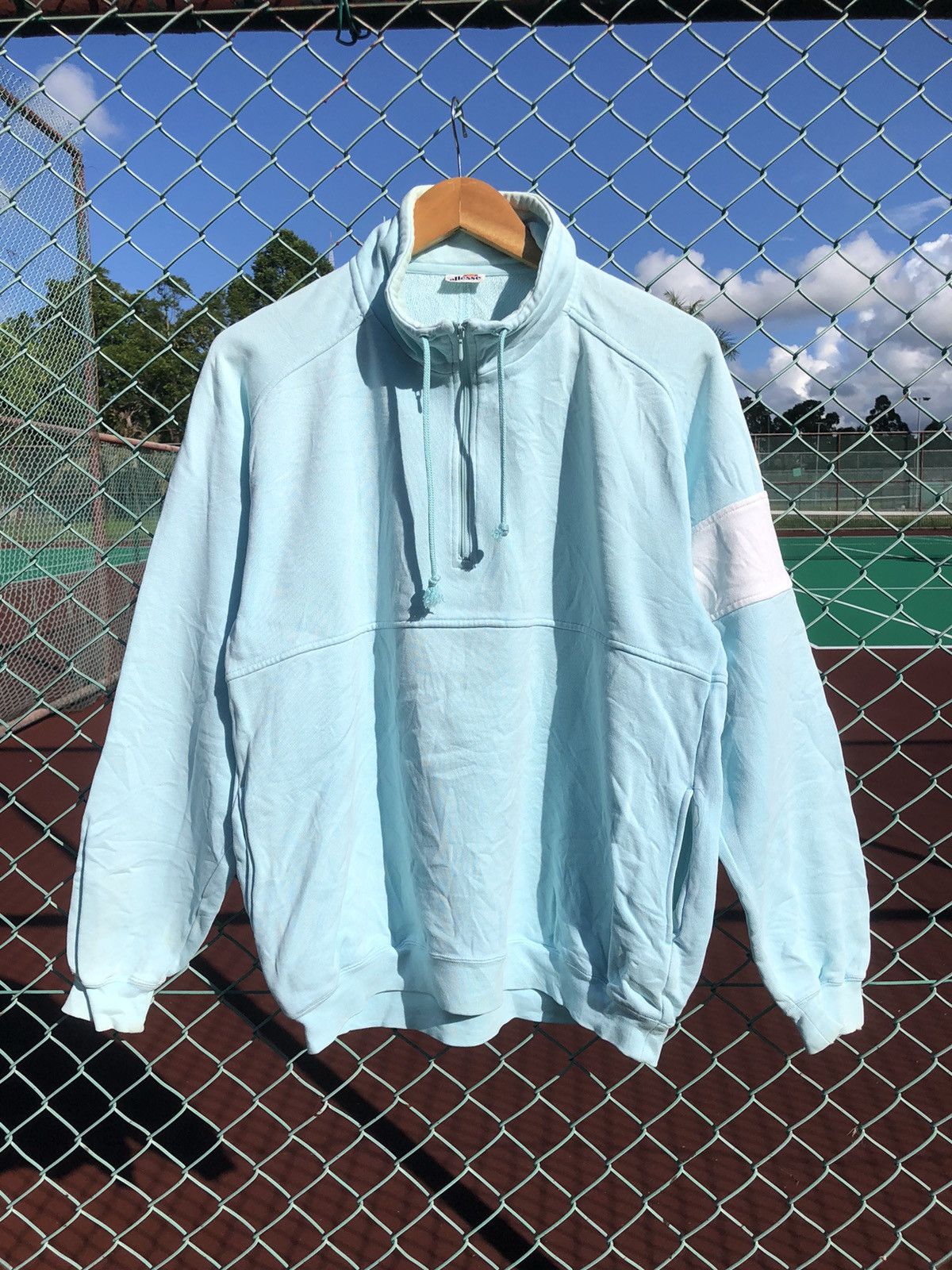 Ellesse × Japanese Brand × Vintage Vintage Ellesse Il Tennis Sul Serio 1/4 zipper Sweatshirt Size US L / EU 52-54 / 3 - 1 Thumbnail
