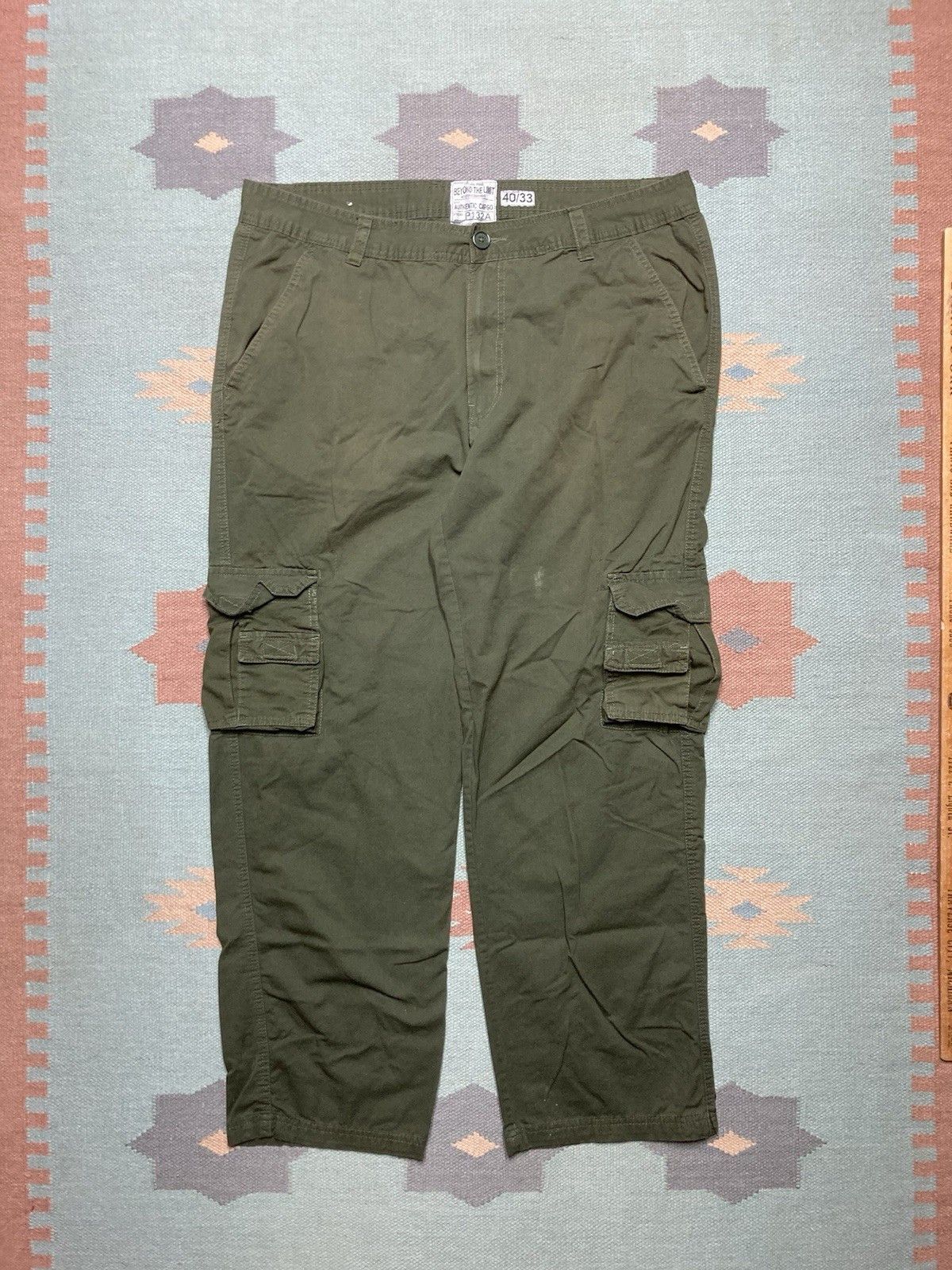 Vintage y2k cargo pants beyond the limit BTL baggy skater army 40x31 Size US 40 / EU 56 - 1 Thumbnail