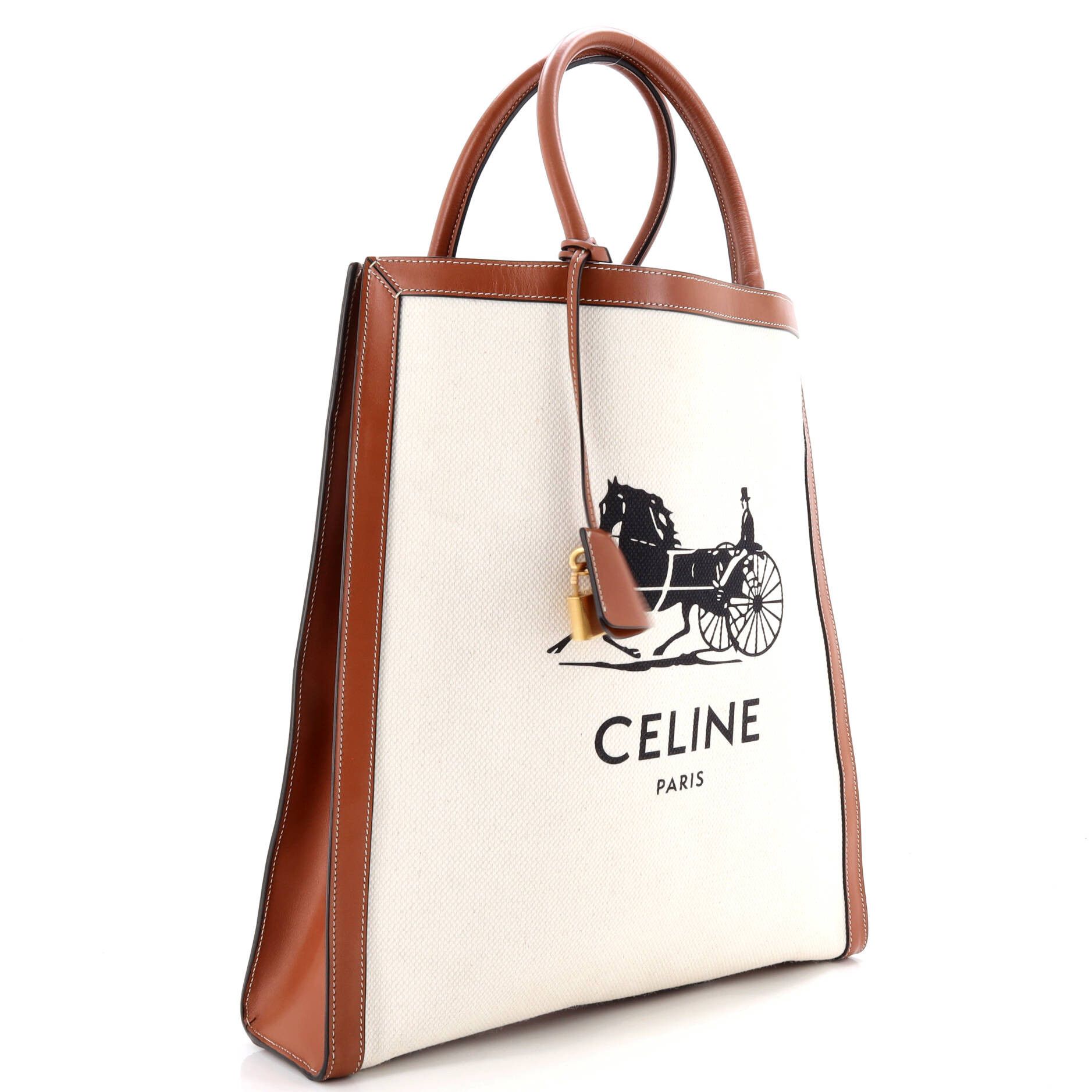 Celine Sulky Vertical Cabas Tote Canvas with Leather Large Size ONE SIZE - 1 Thumbnail