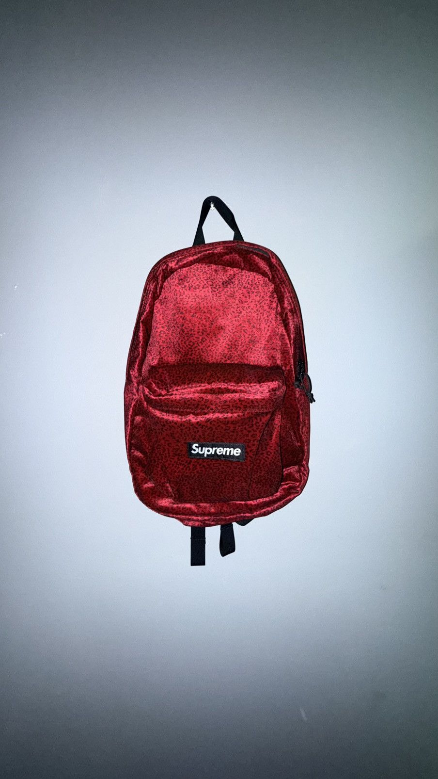 Supreme Supreme FW25 Red Leopard Velvet Backpack | Grailed