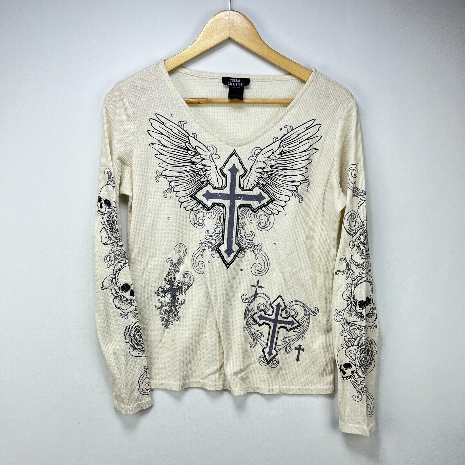 Vintage Vintage Y2K Cross Angel Wings Golf Skull Womens Medium Large Size M / US 6-8 / IT 42-44 - 1 Thumbnail