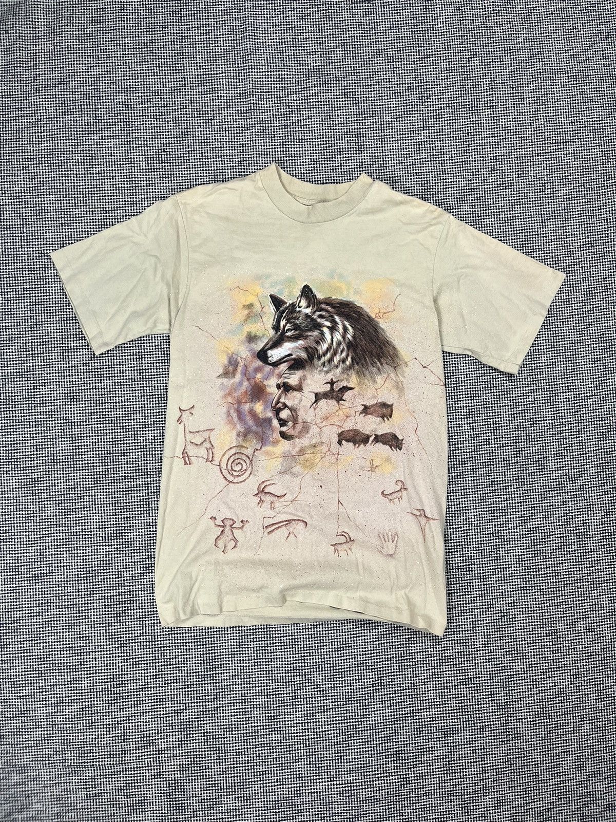 Vintage 90s vintage Navajo Indian tribe native t-shirt usa made Size US L / EU 52-54 / 3 - 1 Thumbnail