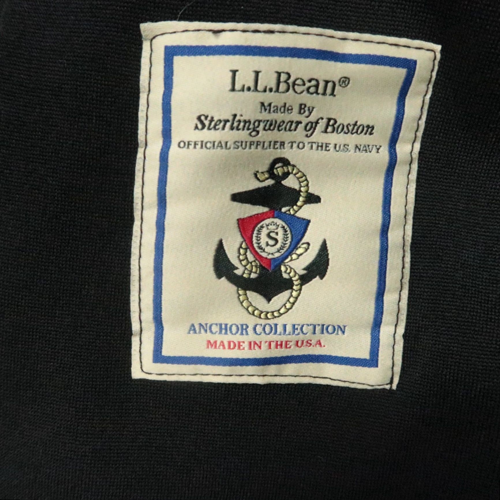 Vintage L.L. Bean Jacket Mens Small Gray Wool Sterlingwear Anchor Collection Overcoat Pockets Lined Mid-Length Button Front Size US S / EU 44-46 / 1 - 4 Thumbnail