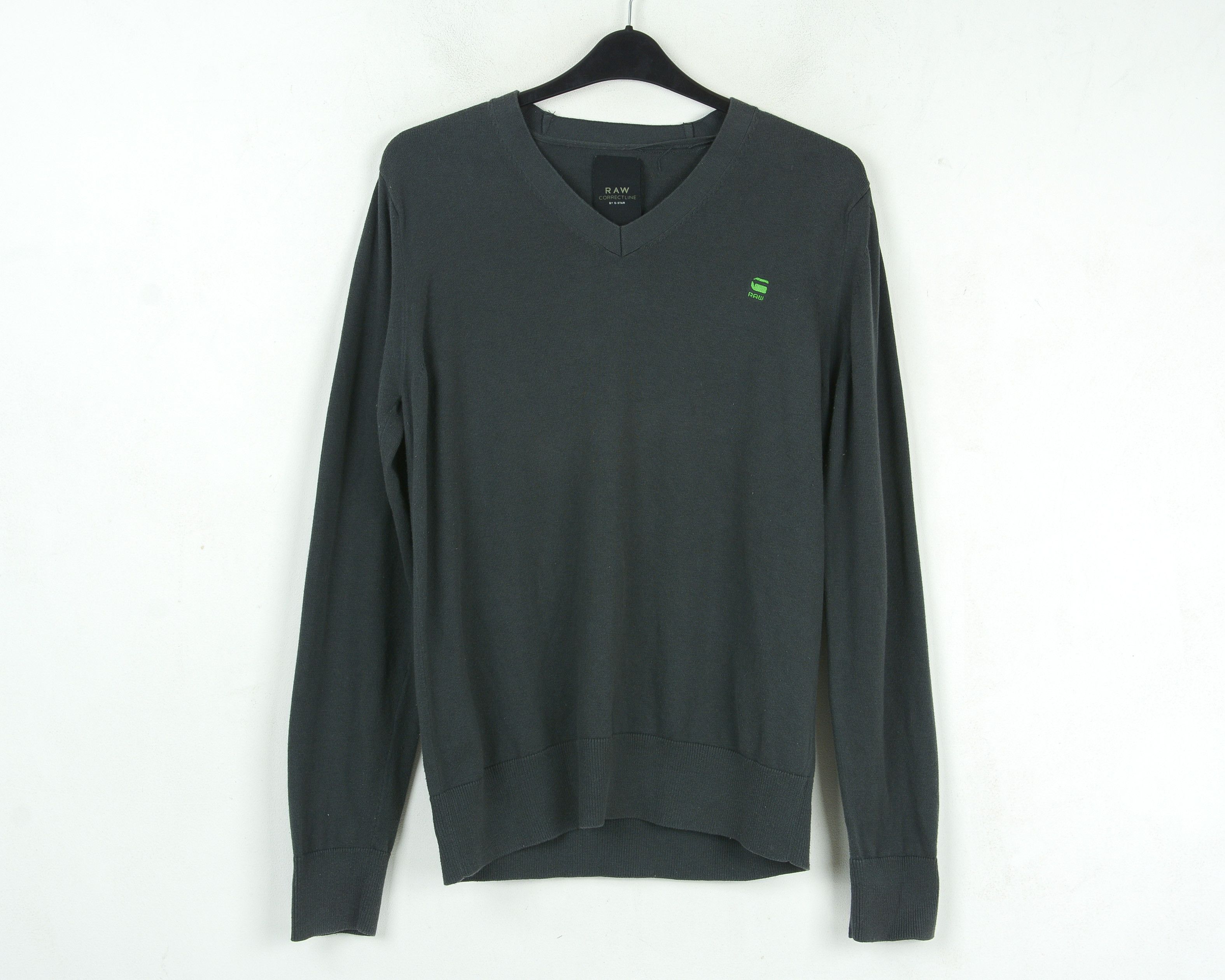 G-Star Men XL Pullover Long Sleeve Sweatshirt V-Neck Jumper Logo Size US XL / EU 56 / 4 - 1 Thumbnail