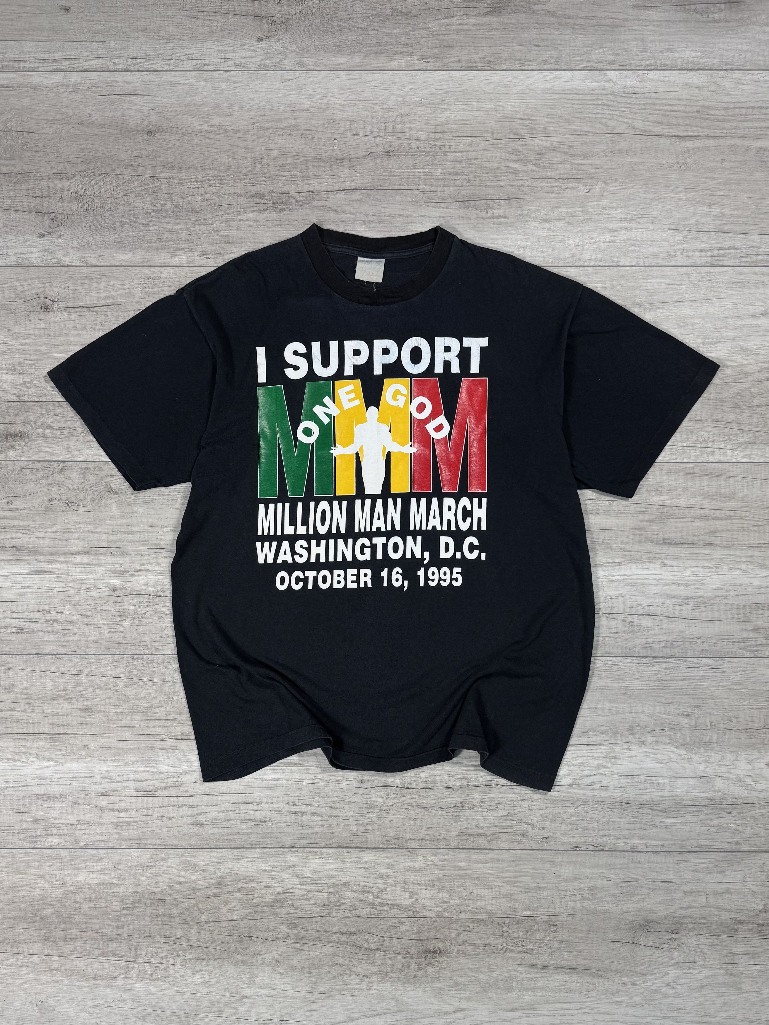 Vintage Million Man March One God October 16 1995 tee