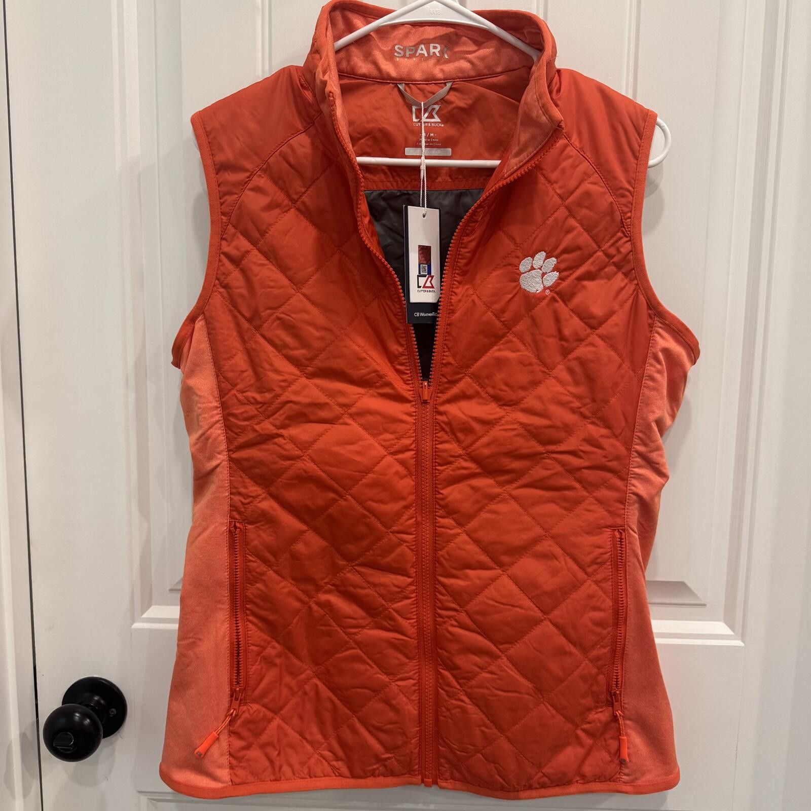 Cutter & Buck New Cutter & Buck Medium Clemson Embroidered Vest Size M / US 6-8 / IT 42-44 - 2 Thumbnail