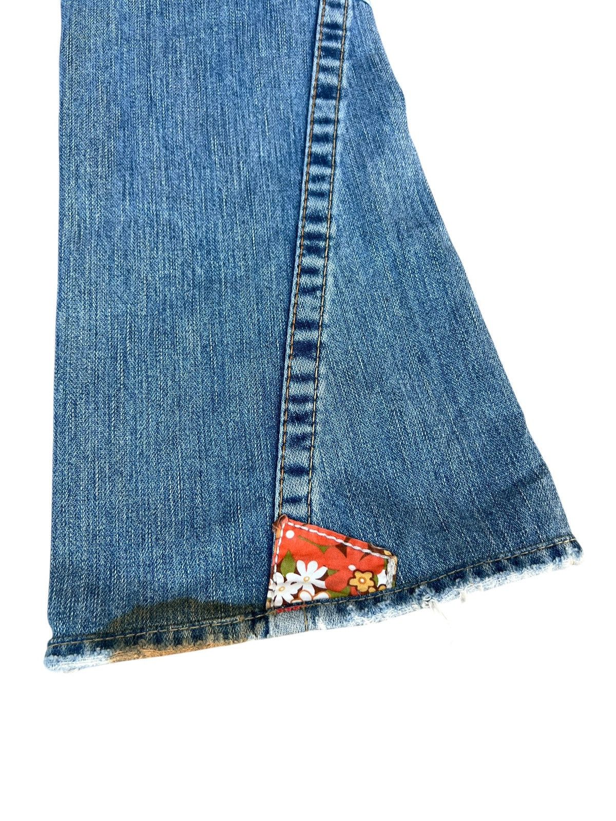 True Religion × Vintage 2000s True Religion Woodstock Patchwork Denim Bootcut Jeans Size 27" / US 4 / IT 40 - 18 Thumbnail