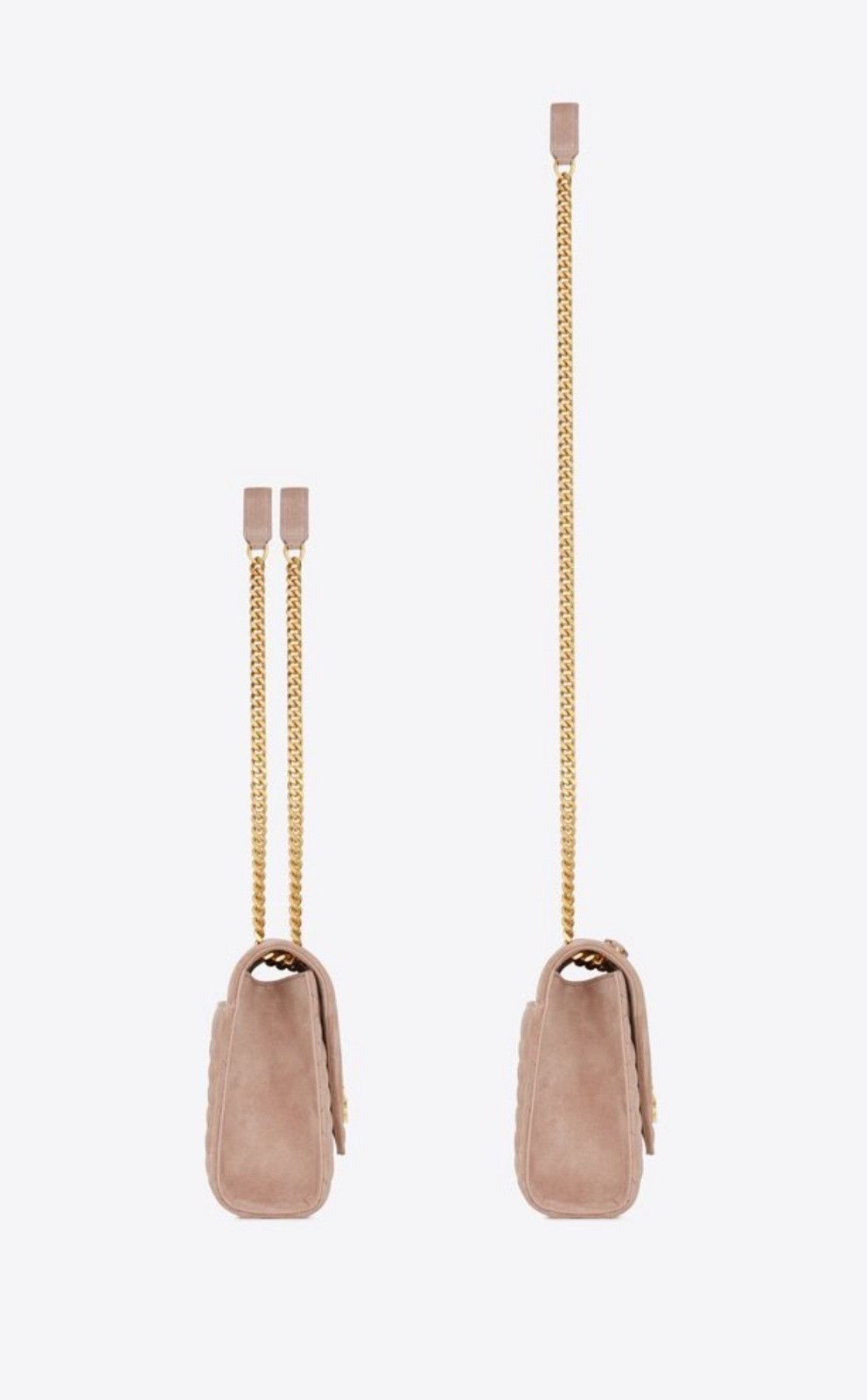 Saint Laurent Paris o1b1hav110724 Size: OS / Envelope Medium Suede Bag in Beige Size ONE SIZE - 3 Thumbnail