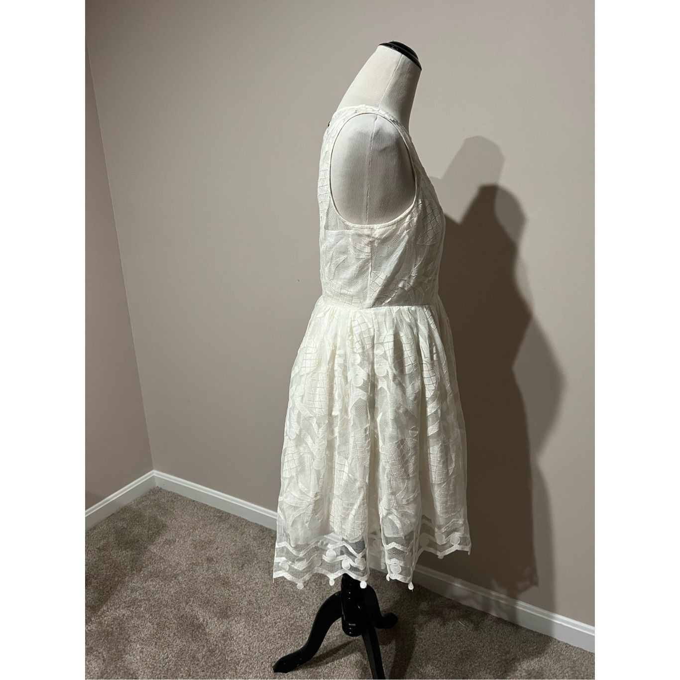 Anthropologie Maeve Anthropologie white dress size 10 Size L / US 10 / IT 46 - 4 Thumbnail