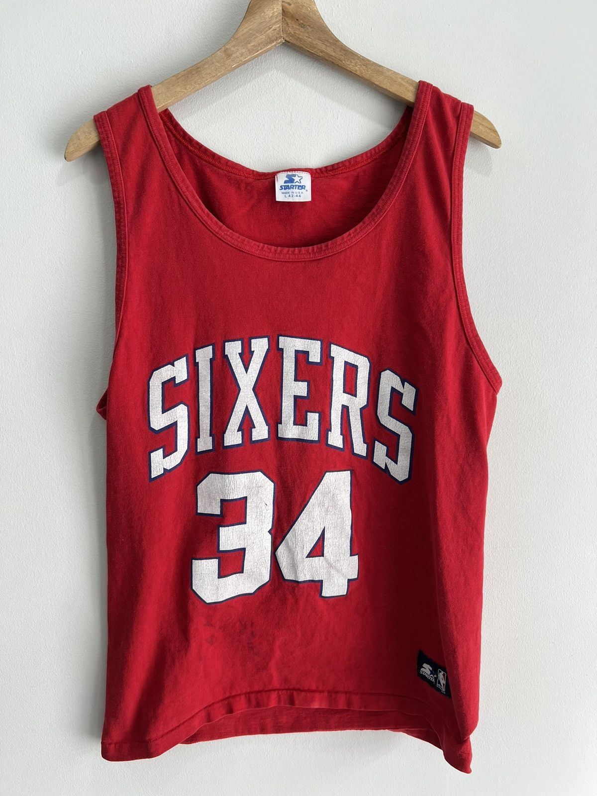 Vintage Starter Barkley Tank Top Shirt Sixers tee