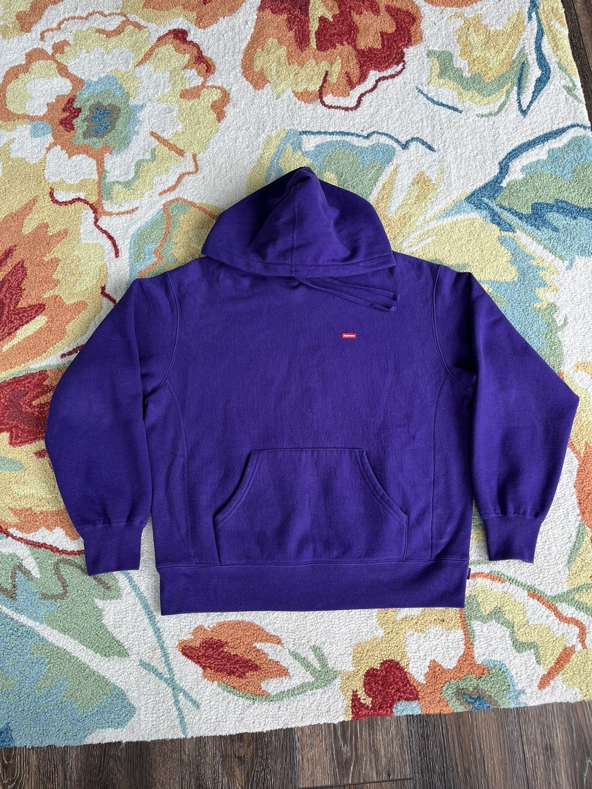 image of Supreme Small Box Hoodie Purple, Men's