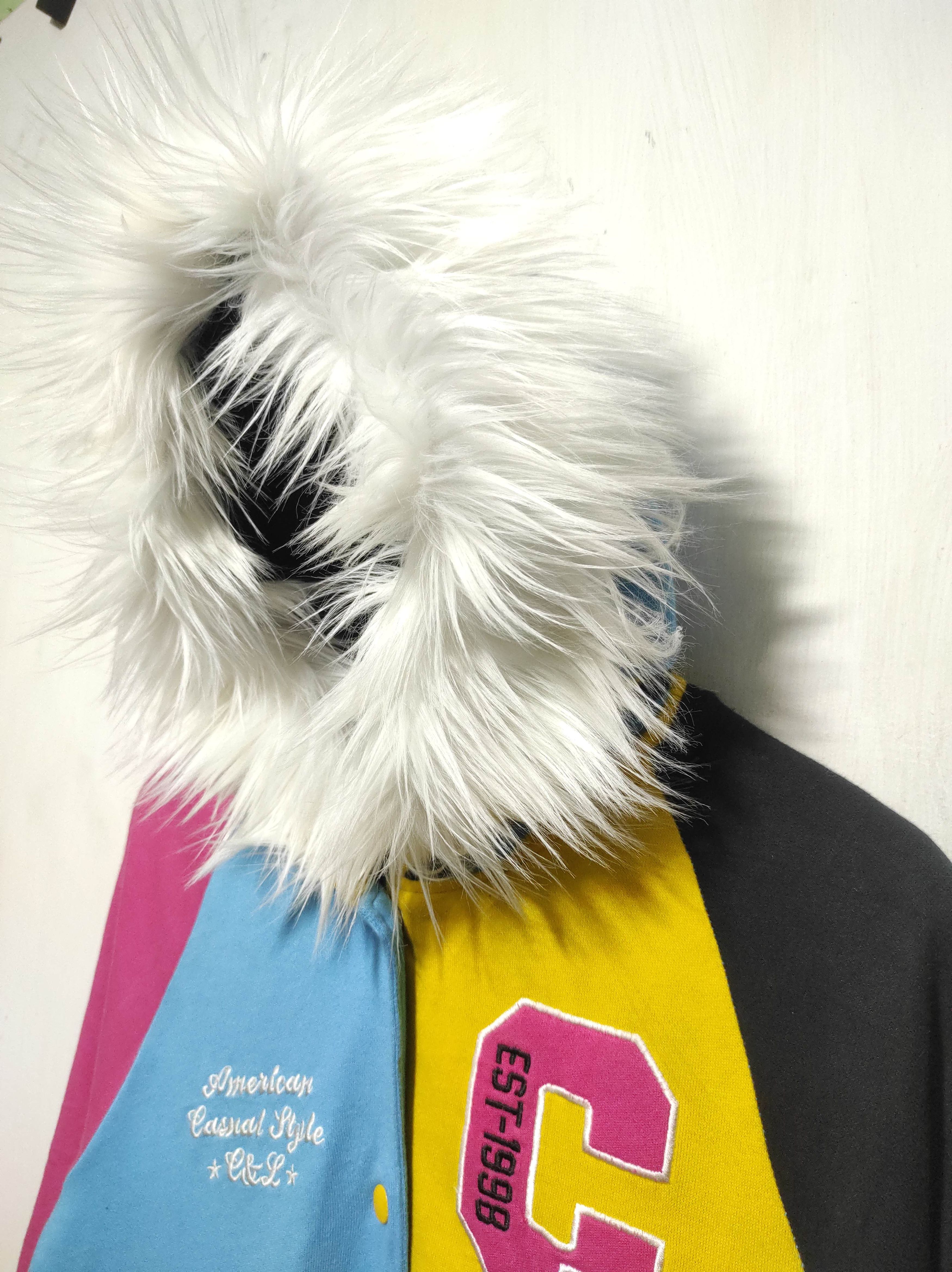 Japanese Brand Co and Lu Colorblock Fur Hoodie IfSixWasNine LGB style Size US M / EU 48-50 / 2 - 11 Thumbnail