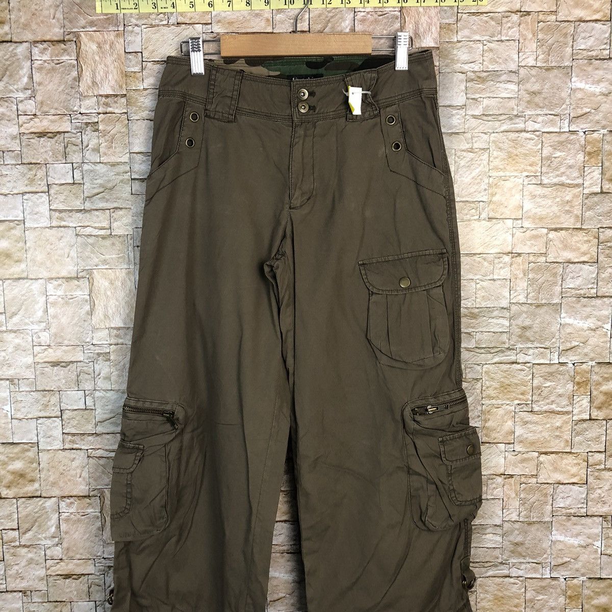 Japanese Brand Livre Claire Dark Brown Cargo Multipocket Pants #A336 Size US 27 - 2 Thumbnail