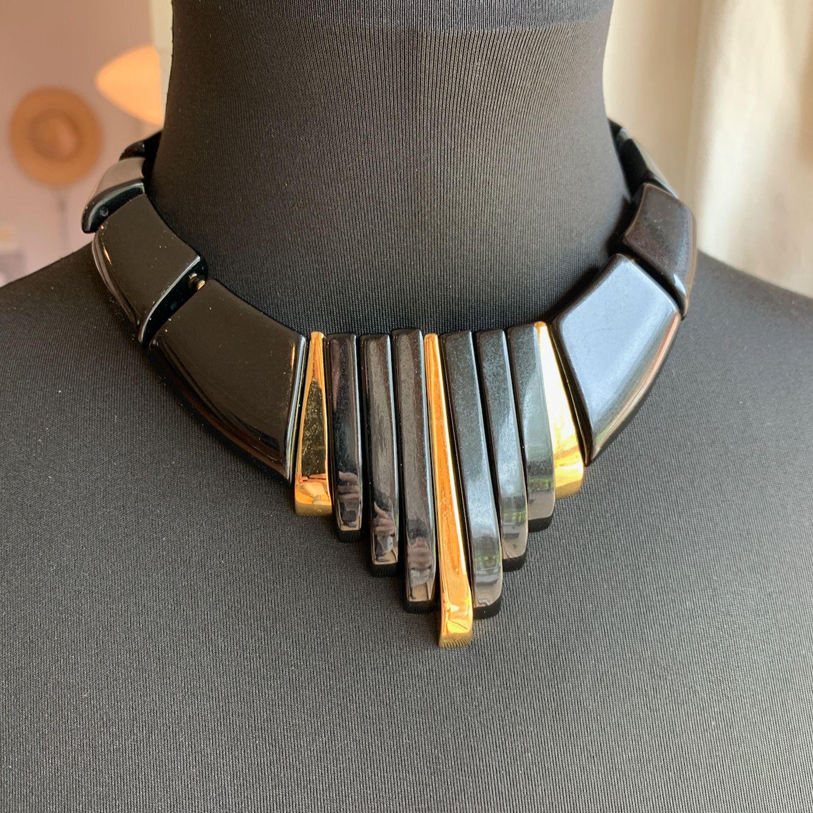 Other Napier Vintage 1986 Gold Tone Black Jet Collection Necklace Size ONE SIZE - 6 Thumbnail