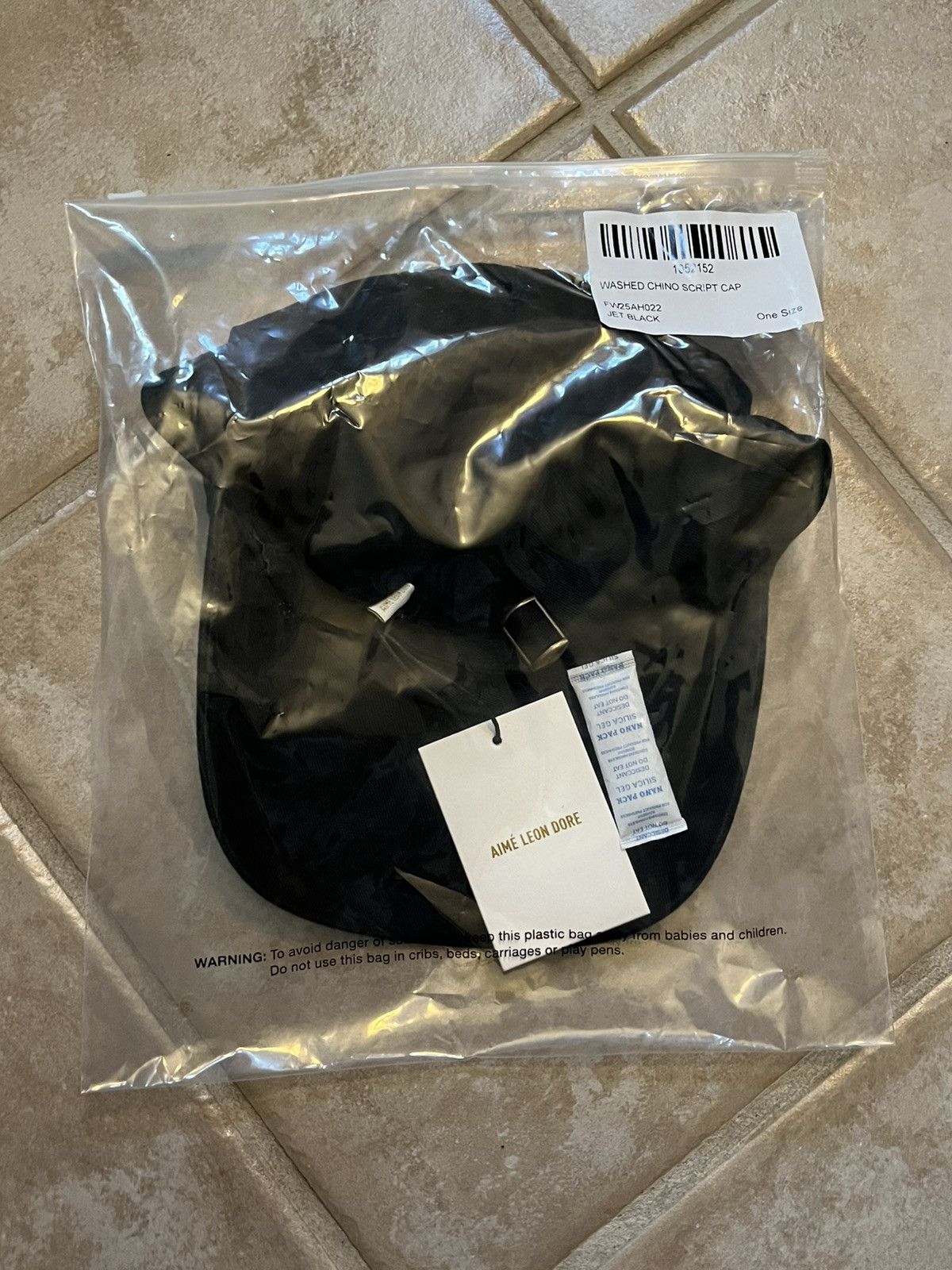 Aime Leon Dore WASHED CHINO SCRIPT HAT Size ONE SIZE - 7 Thumbnail