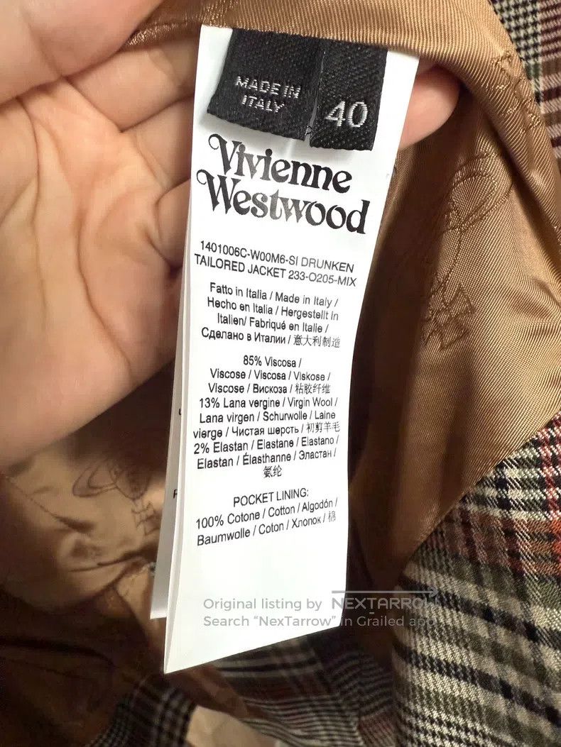 Vivienne Westwood Vivienne Westwood Vintage Alcoholic Jacket Tweed Blazer Size XS / US 0-2 / IT 36-38 - 9 Thumbnail