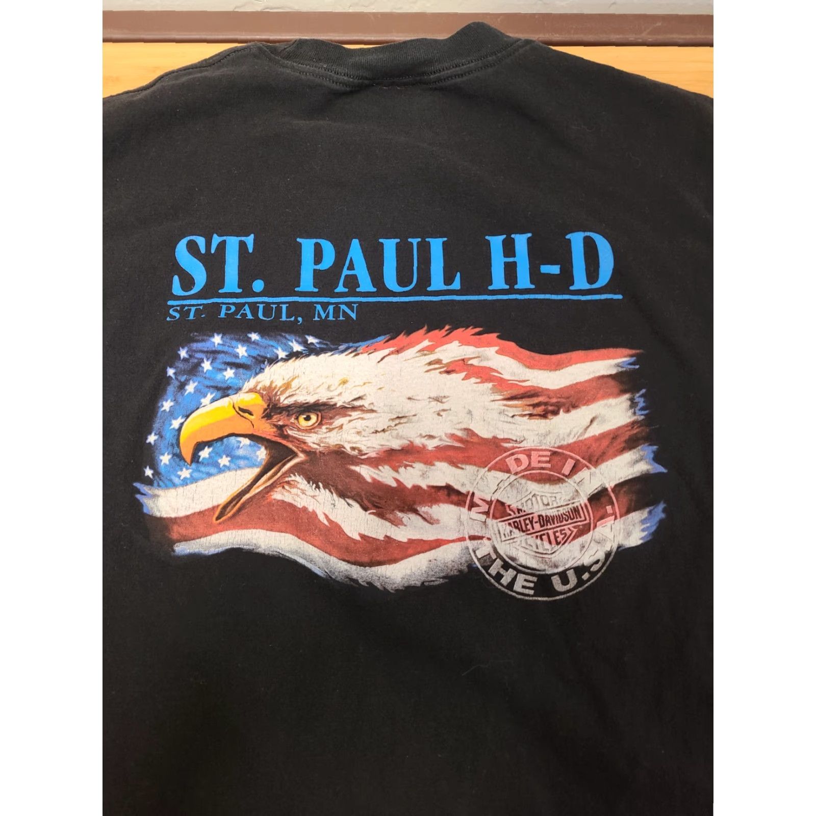 Harley Davidson Harley-Davidson Shirt Men XL Black Double-Sided Logo Graphic Print Minneapolis St. Paul 2010-2019 Limited Edition City Motorcycle Tee Size US L / EU 52-54 / 3 - 6 Thumbnail