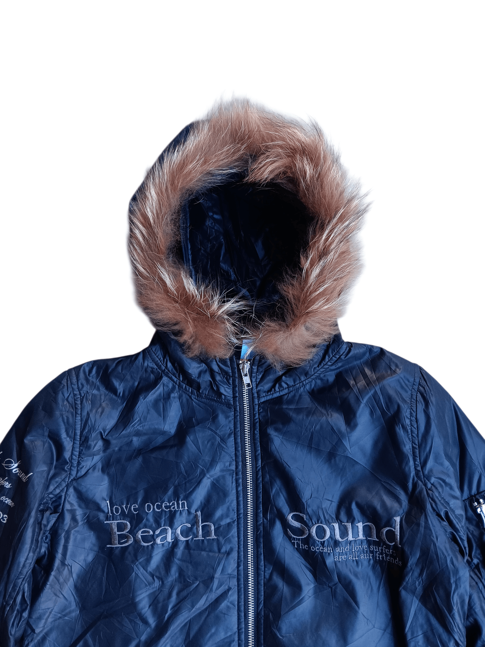 Japanese Brand 2000's Beach sound fur hoodie jacket Size US M / EU 48-50 / 2 - 4 Thumbnail