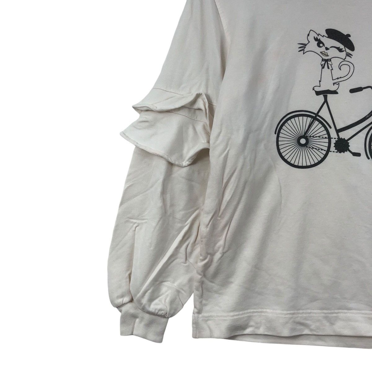 Karl Lagerfeld German Fashion Designer KARL LAGERFELD Paris Cat On Bicycle Size XS / US 0-2 / IT 36-38 - 4 Thumbnail