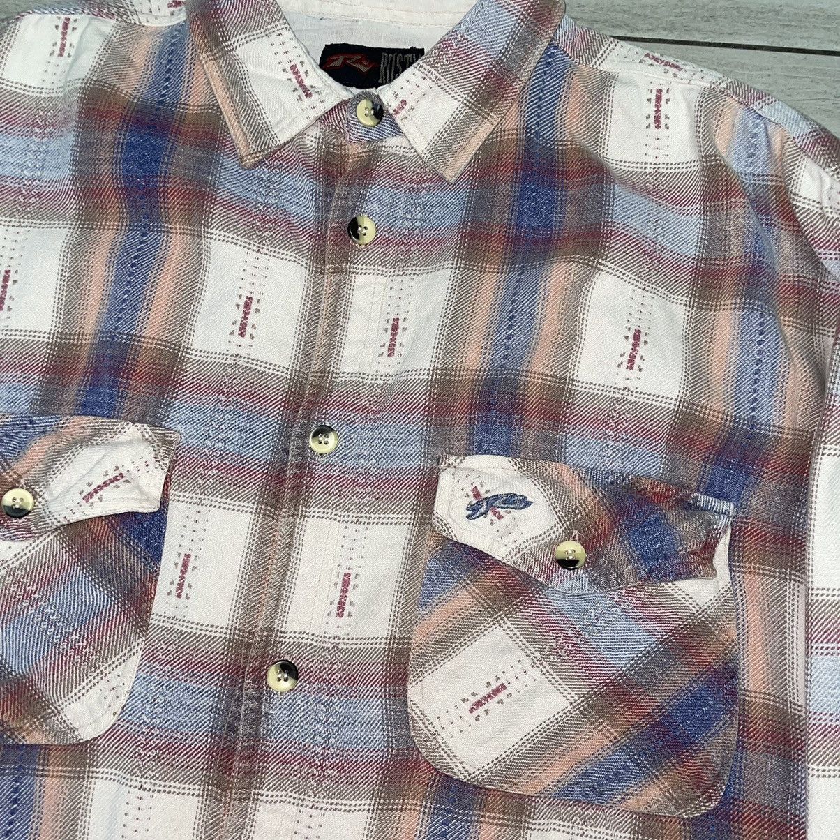 Rusty × Vintage Rusty Vintage Grunge Flannel Mens Size XL Size US XL / EU 56 / 4 - 3 Thumbnail