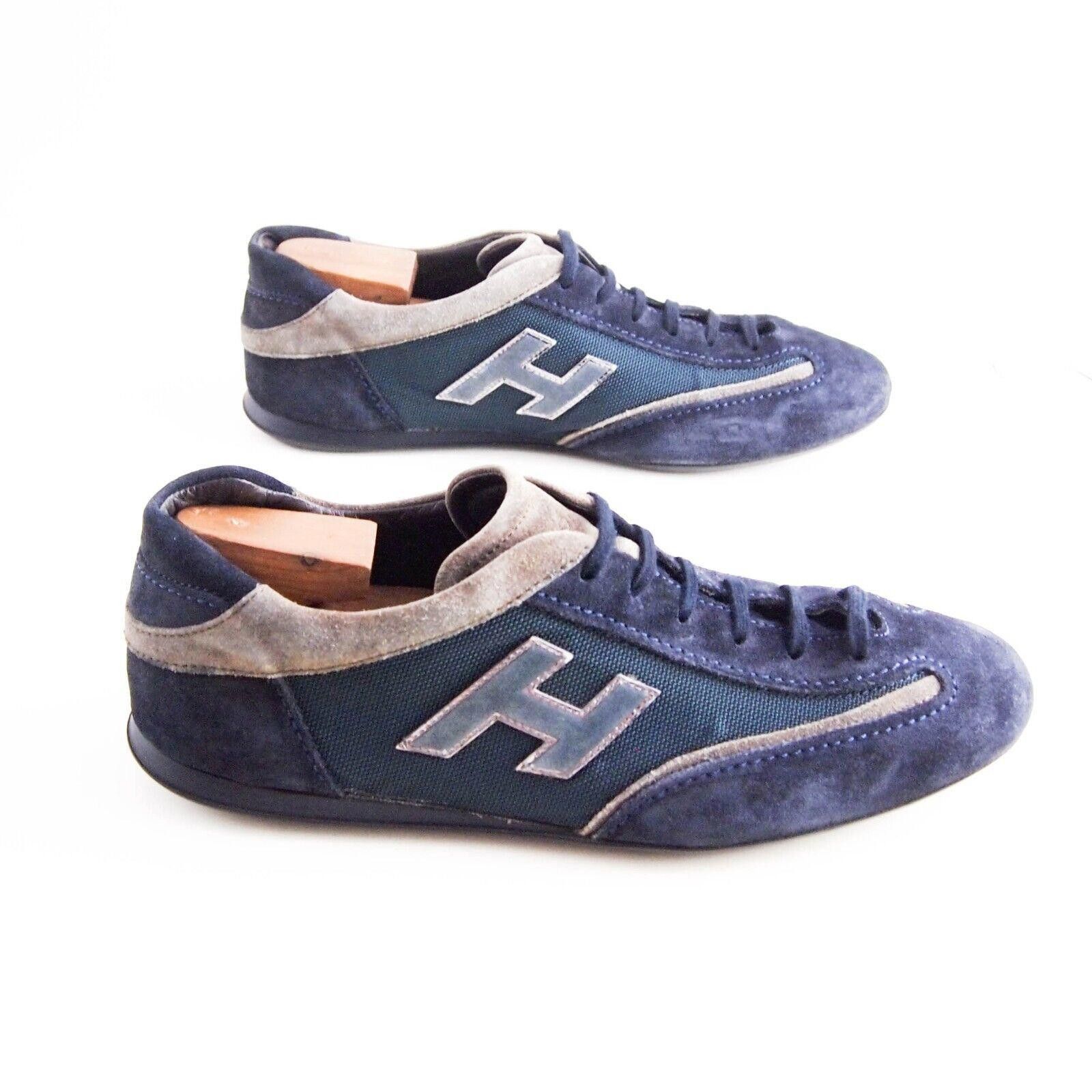 Hogan Hogan Low Top Sneaker Blue Suede Canvas Mens US 12 EU 45 Size US 12 / EU 45 - 4 Thumbnail