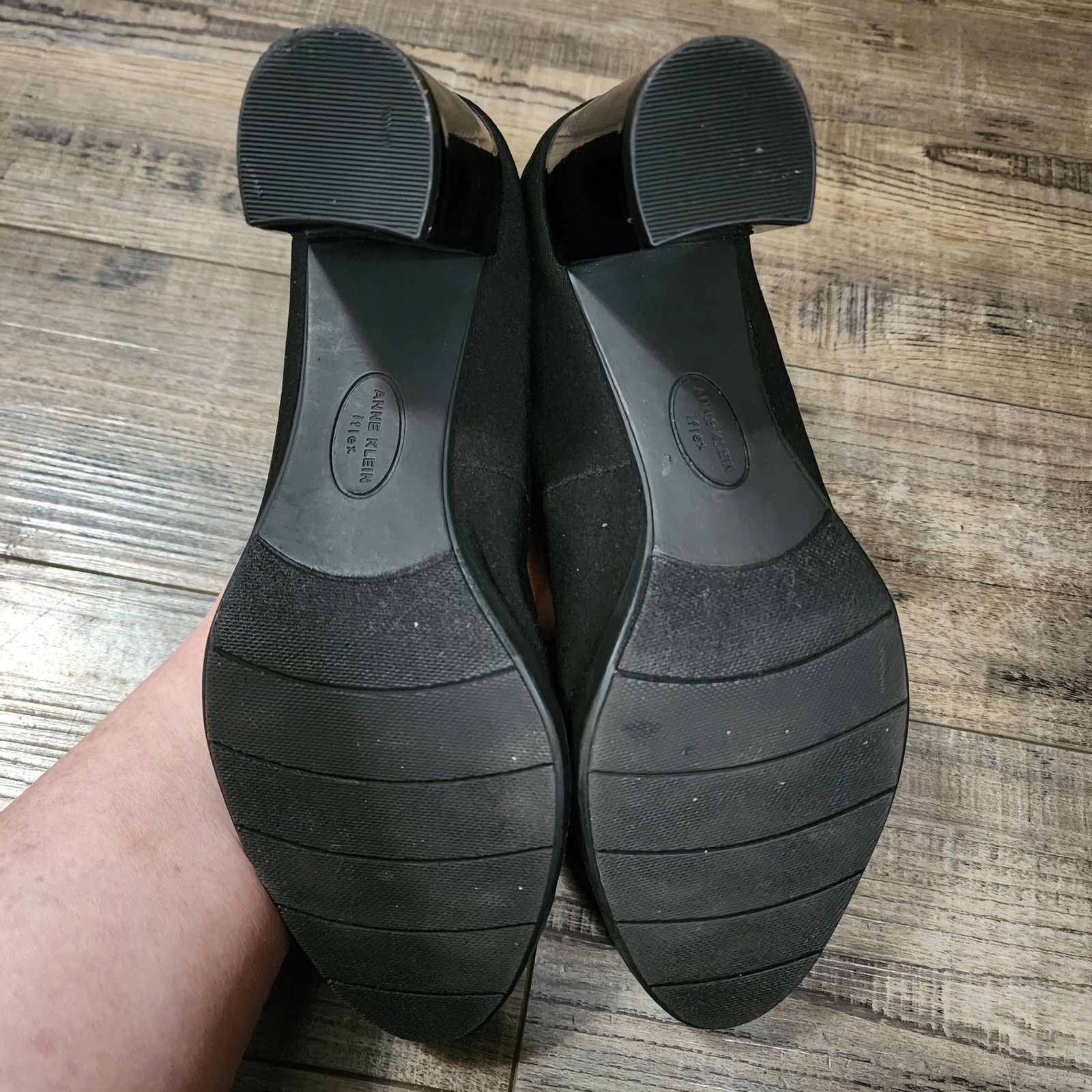 Anne Klein Anne Klein Classic Black Heel Chunky 3in heel size 8.5M BX42 Size US 8.5 / IT 38.5 - 8 Thumbnail
