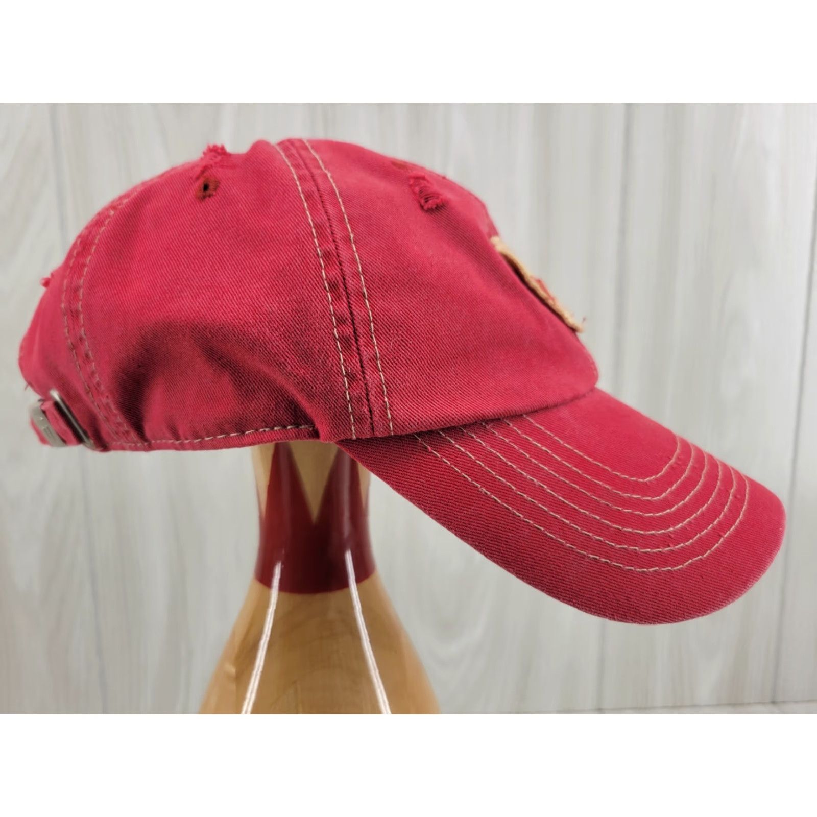 TaylorMade TaylorMade Tmax Gear Golf Hat Red Distressed Adjustable Men Baseball Cap Red Distressed Men Size ONE SIZE - 4 Thumbnail